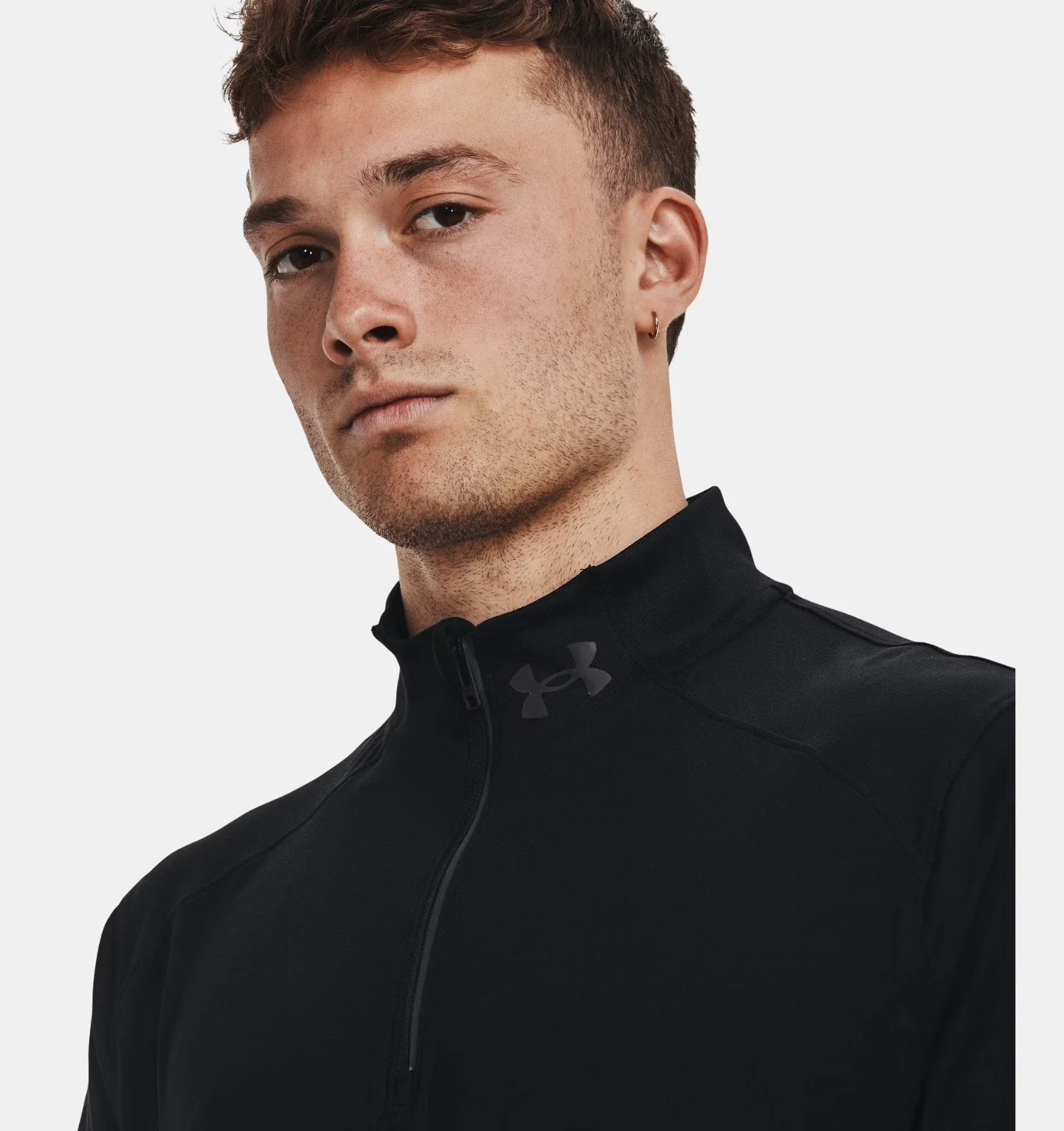 Under Armour Qualifier Running Top Men's Black Thumbhole Sleeve 1/4 Zip DSGL 5 - Image 5