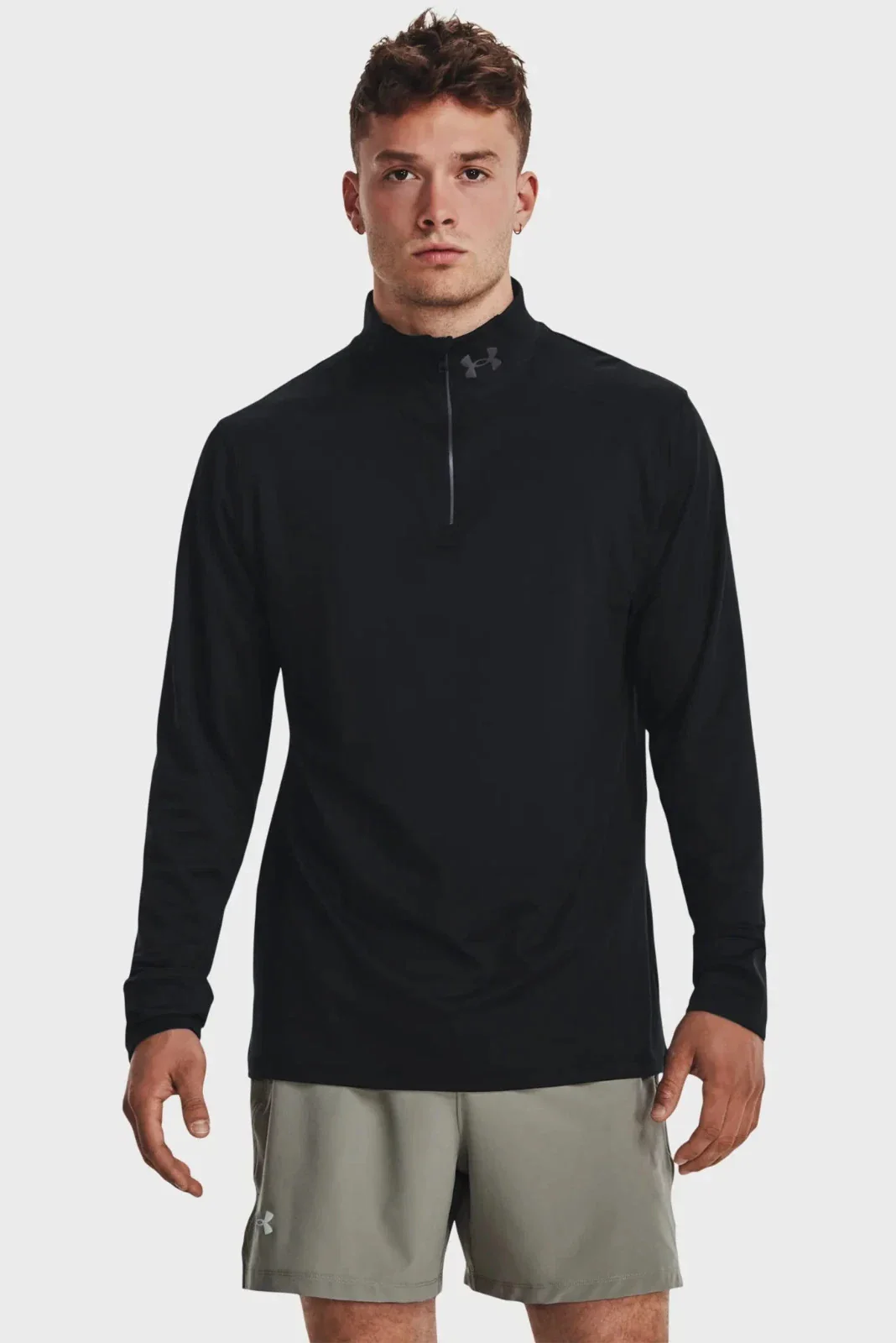 Under Armour Sweatshirt Men's Black 1/4 Zip Running Performance DSGL214