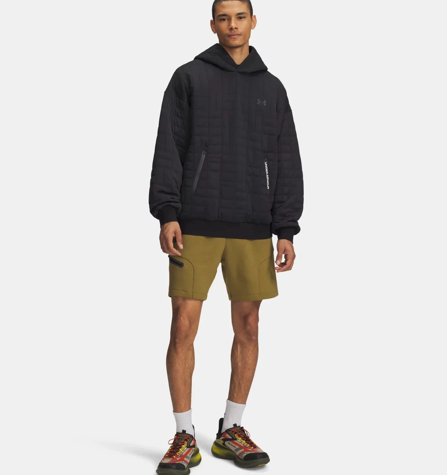 Under Armour Unstoppable Fleece Short Men's Green 7" Inseam Activewear DSGL1132 - Image 3
