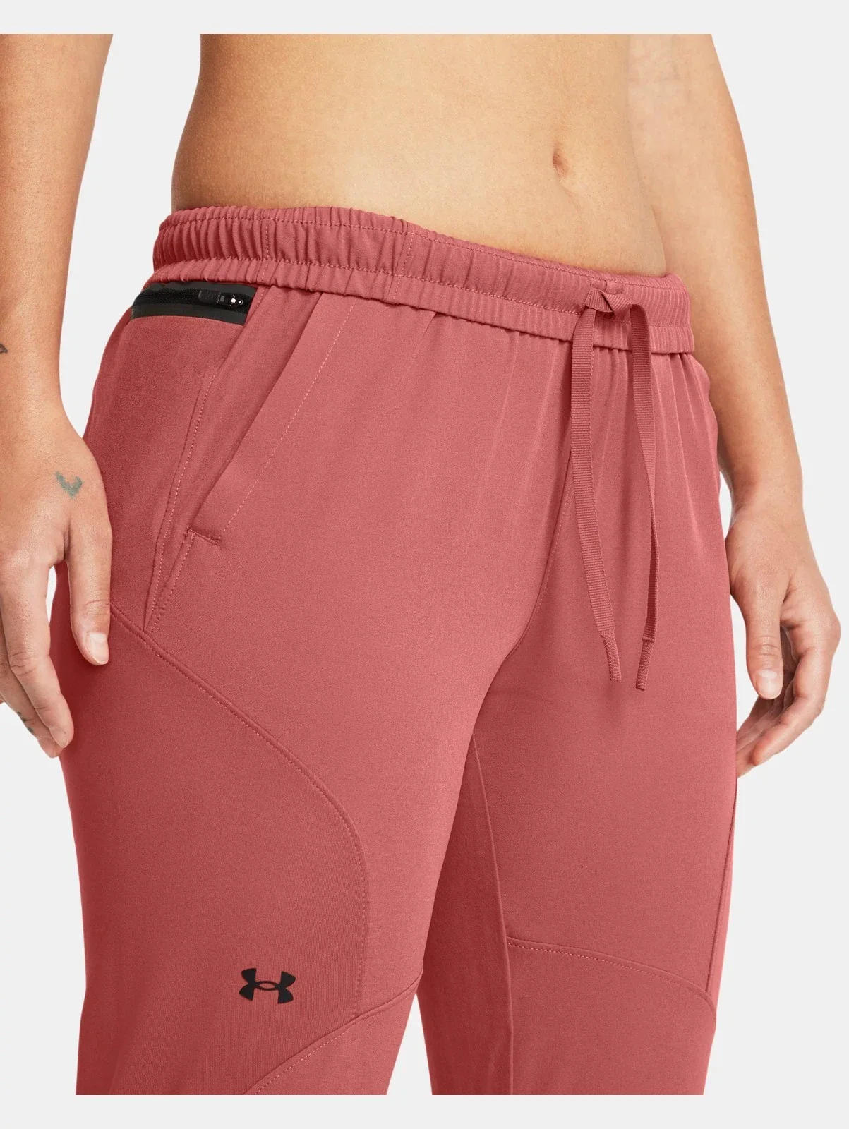 Under Armour Unstoppable Hybrid Pants Women Sedona Red Performance DSGL143 - Image 4