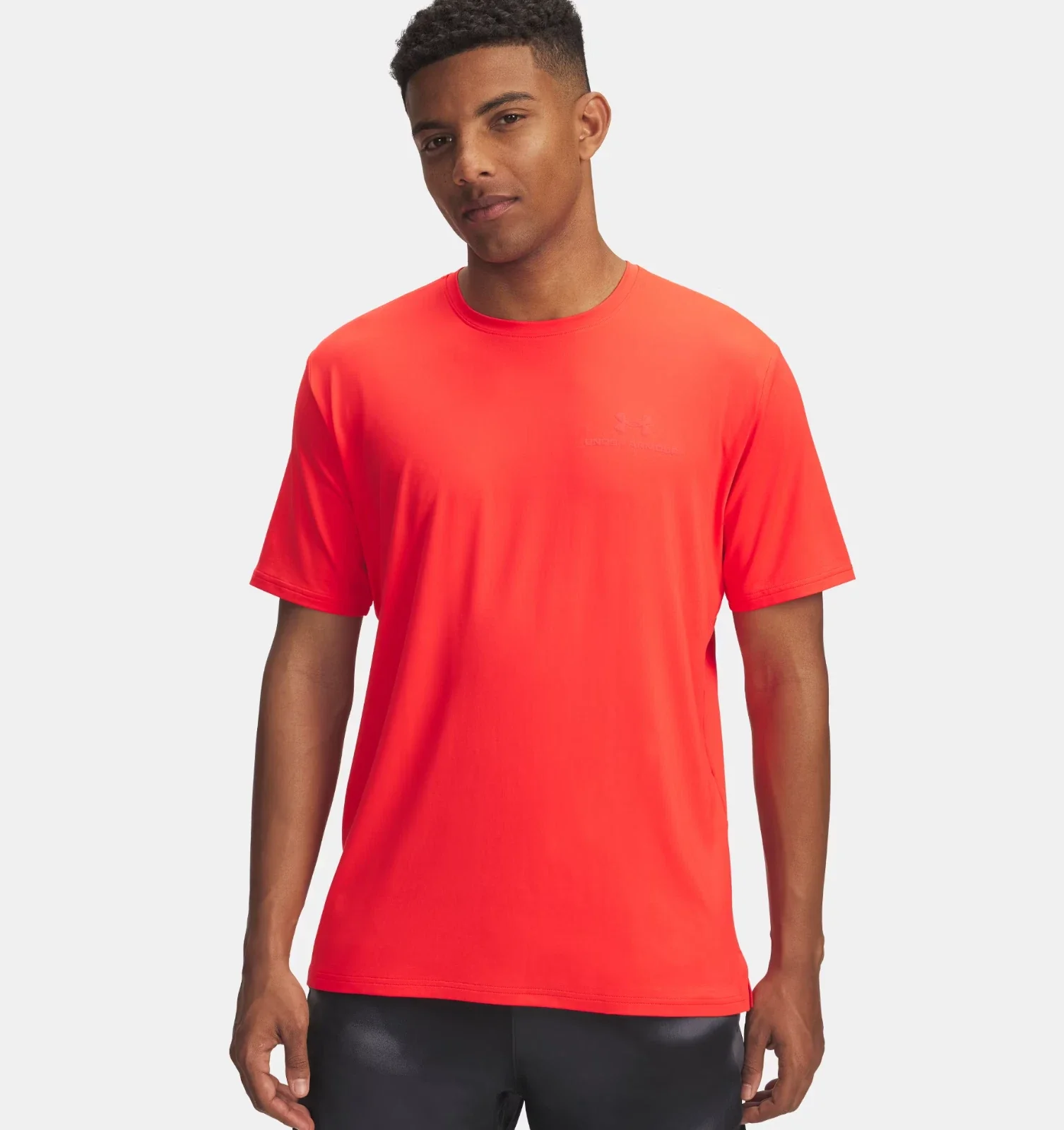 Under Armour Vanish Energy T-Shirt Men Racer Red Short Sleeve Active DSGL121