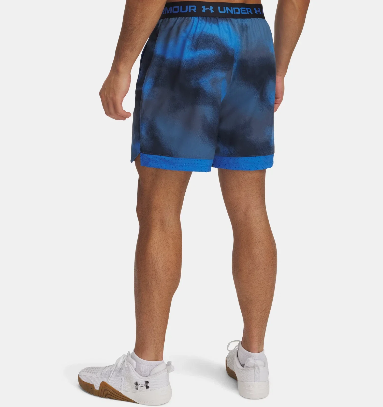 Under Armour Vanish Woven Shorts Men's Blue Printed Elastic Waist DSGL784 - Image 2