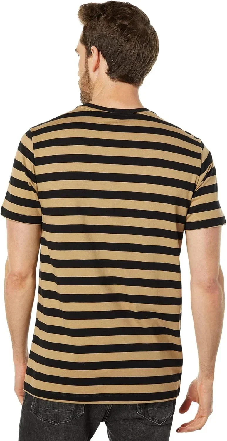US Polo Assn. T-Shirt Men's Khaki Black Striped Crew Neck Short Sleeve KFC326 - Image 5
