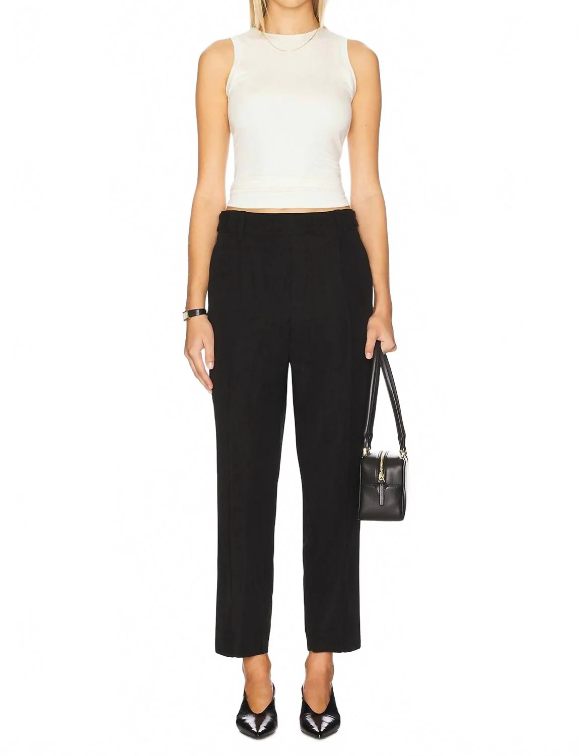 Utility Tab Easy Pull On Pant In Black - Image 4
