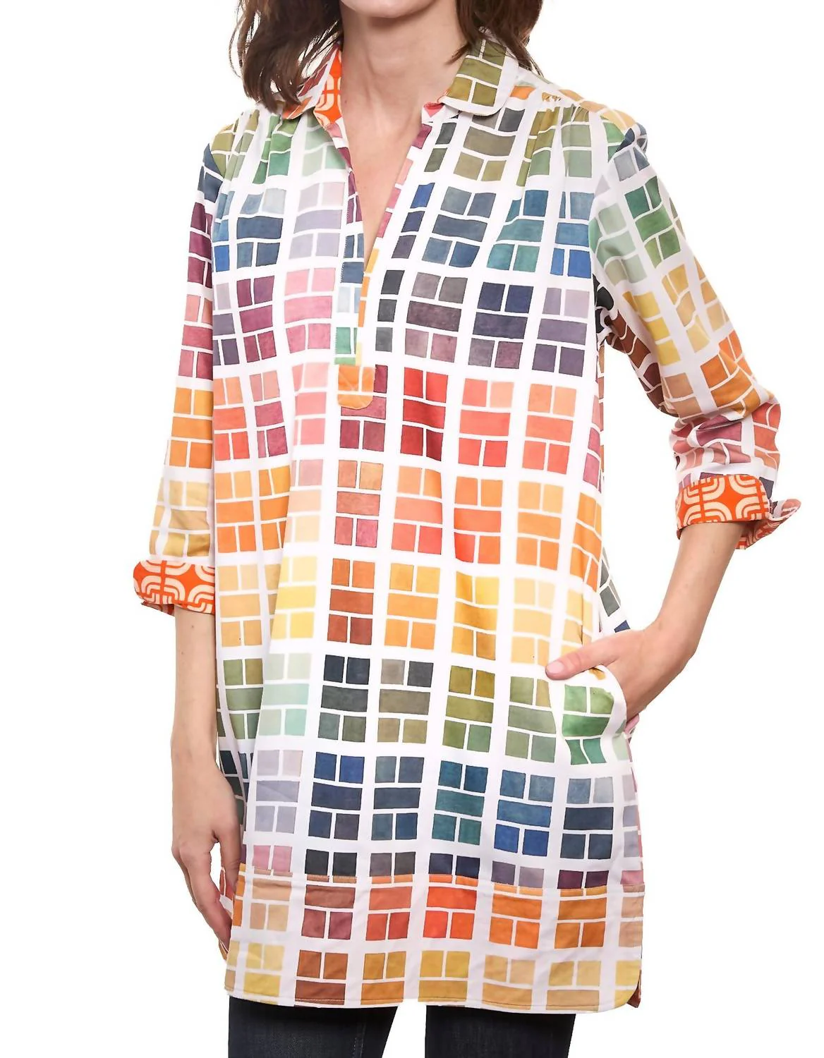 Vail Popover Tunic In Multi Colored