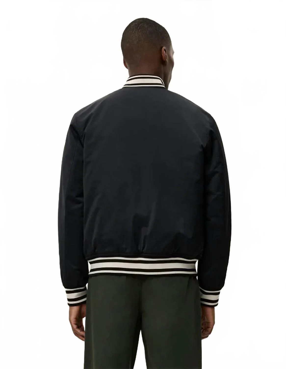 Varsity Tech Jacket In Black-Violet - Image 2