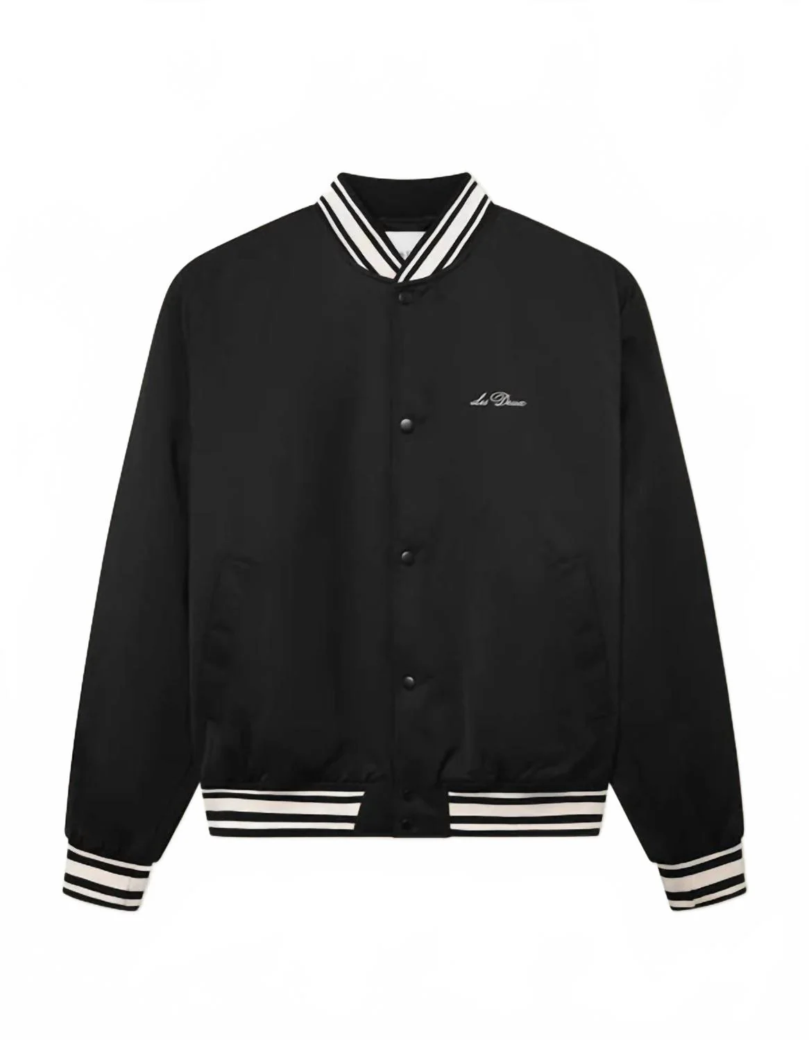 Varsity Tech Jacket In Black-Violet - Image 5
