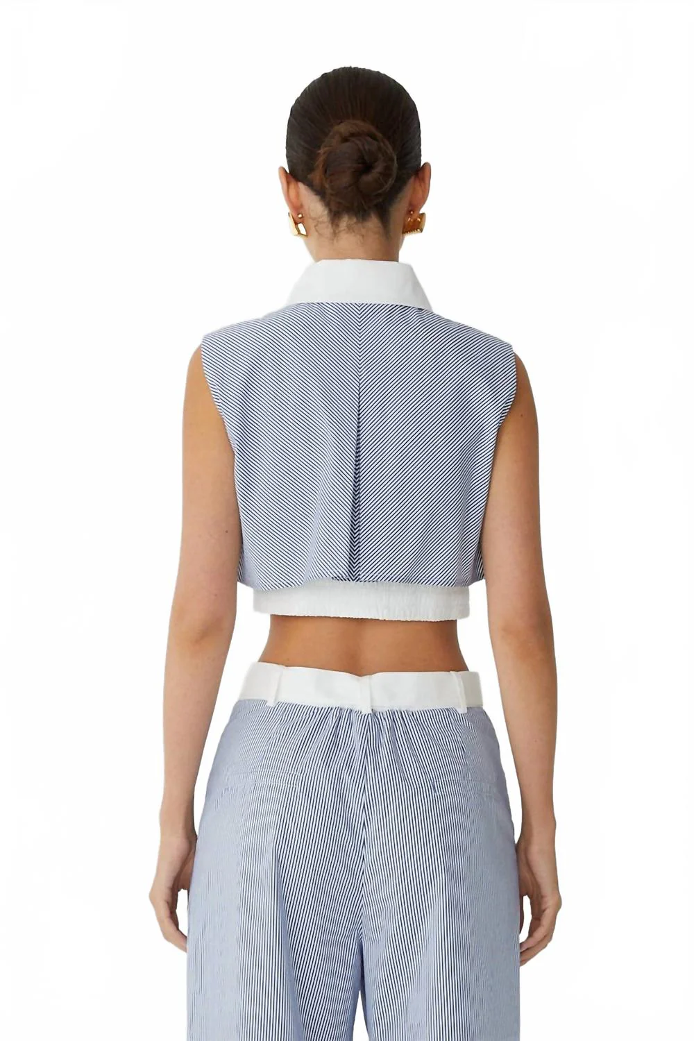 Veda Top In Blue/white Stripe - Image 4