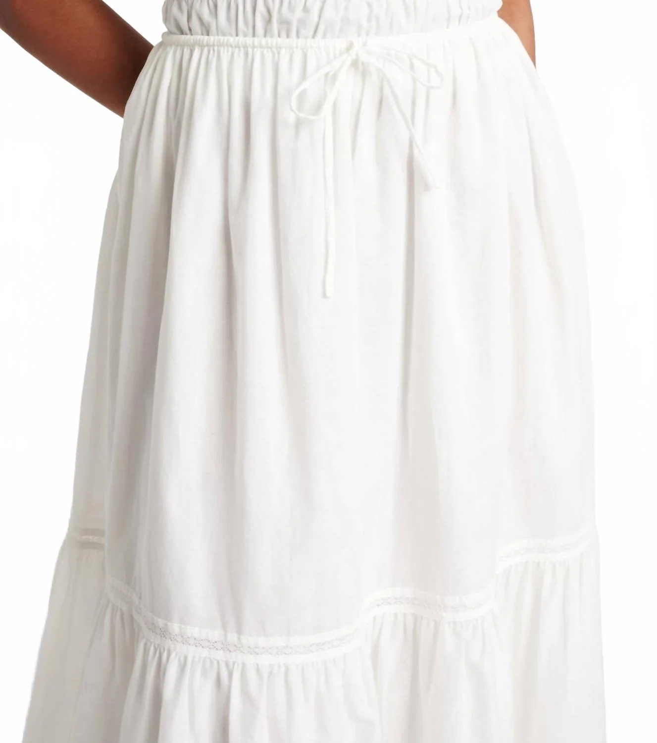 Venta Midi Skirt In White - Image 3