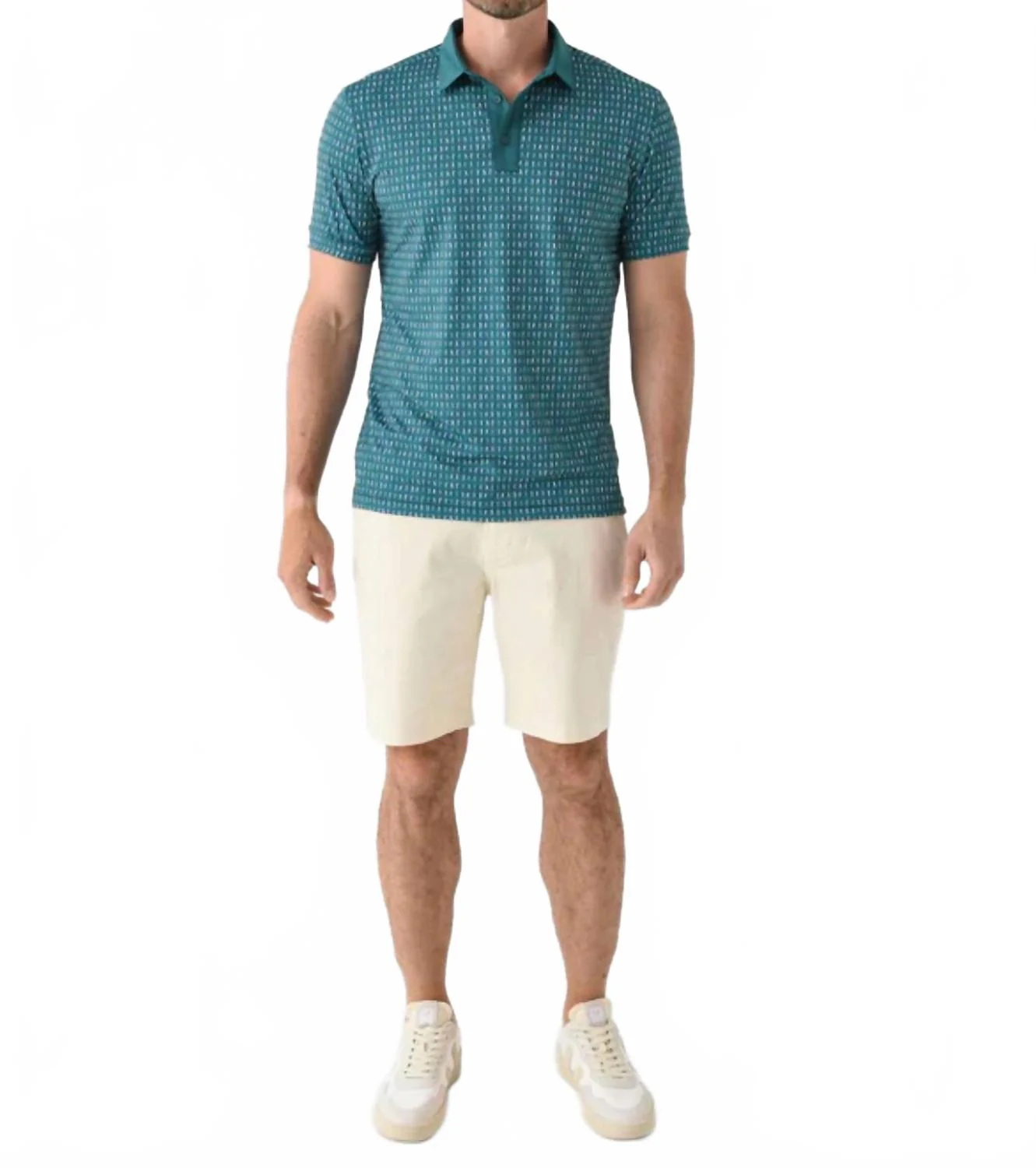 Versa Short Sleeve Polo In Balsam Byron