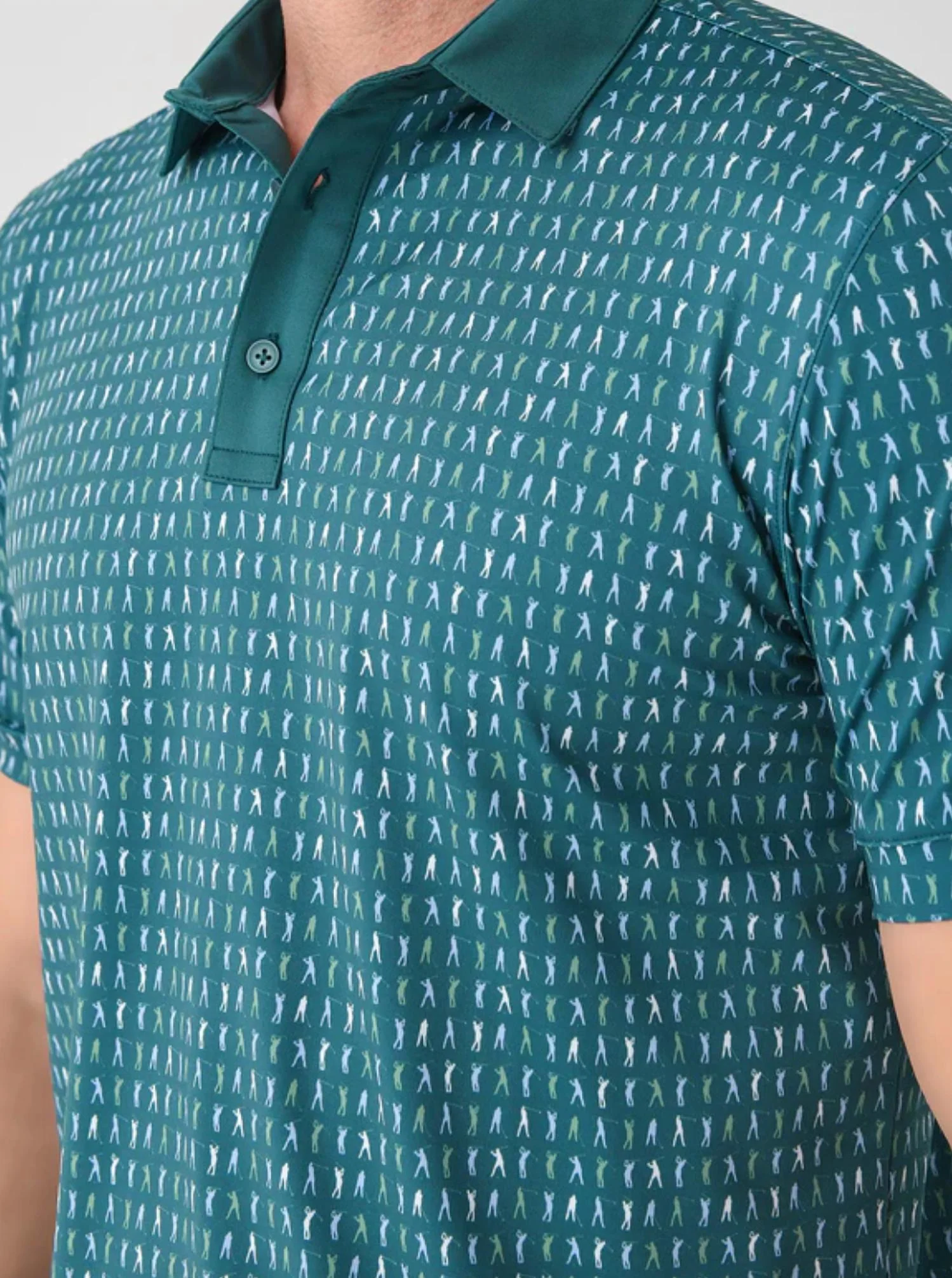 Versa Short Sleeve Polo In Balsam Byron - Image 3