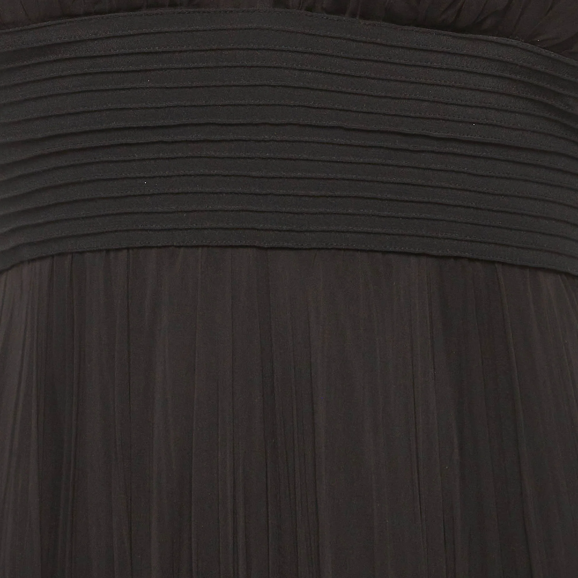 Versace Black Silk Halter Maxi Dress - Image 4