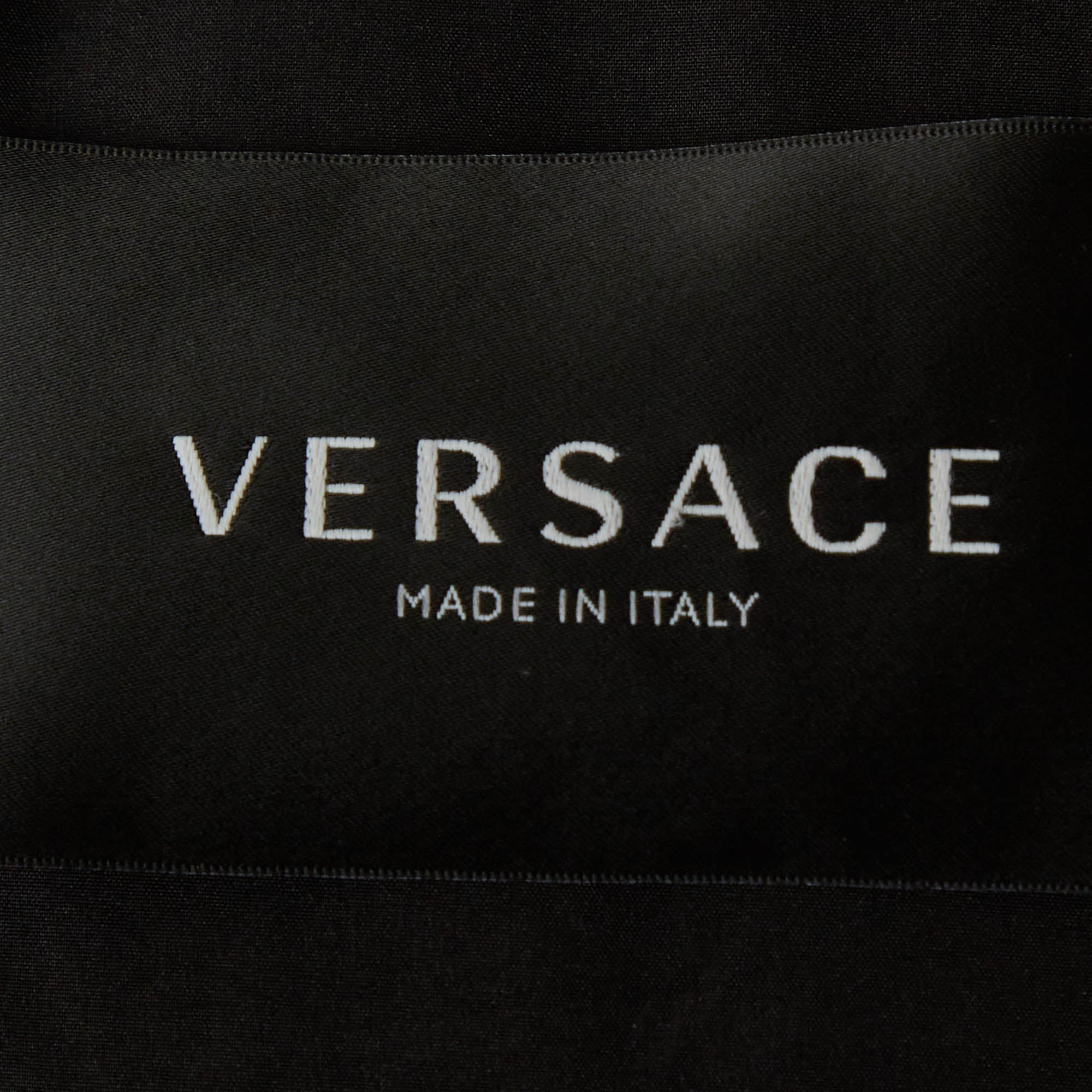Versace Teal Blue Nylon Barocco Bomber Jacket - Image 4