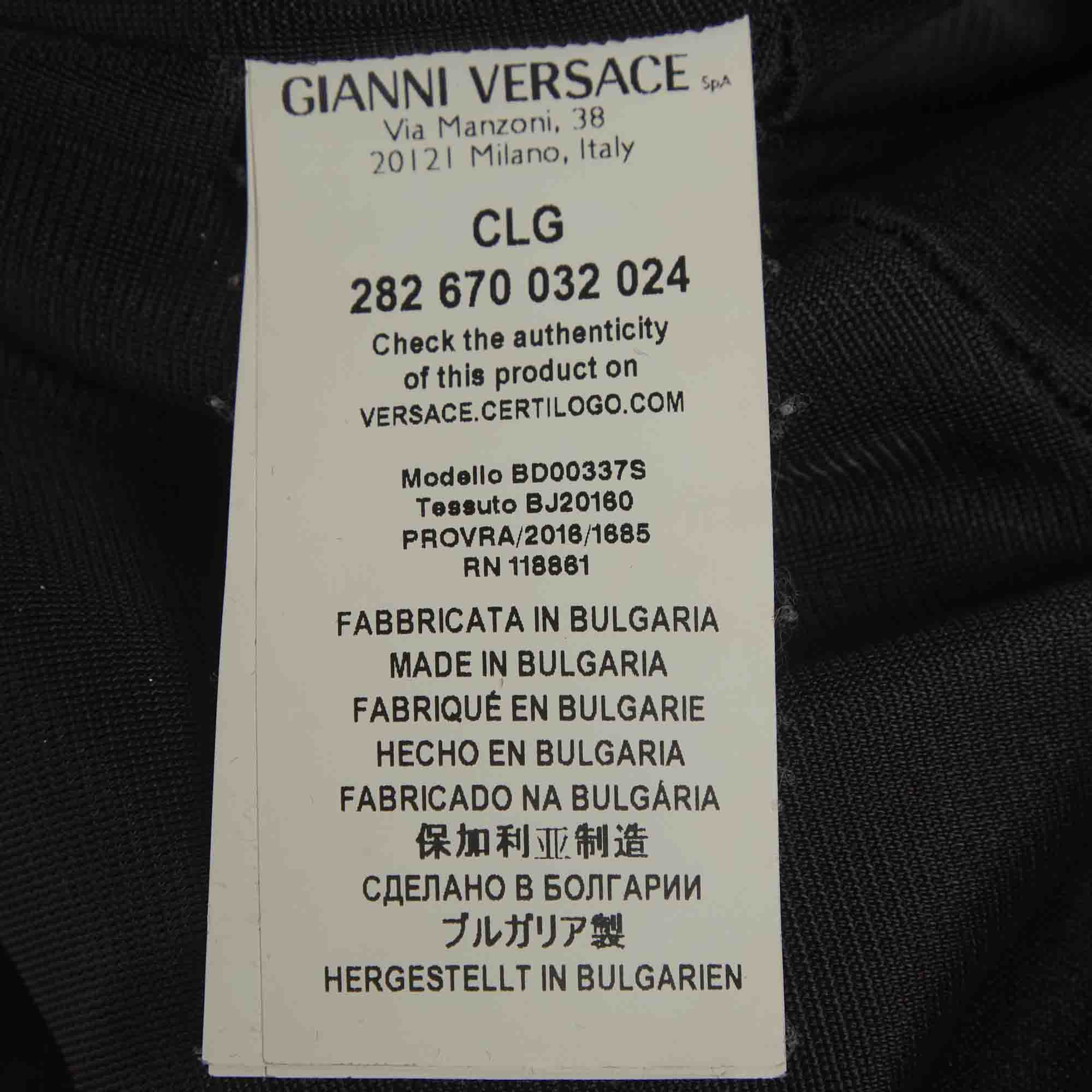 Versus Versace Black Jersey Knit Cut Out Mini Dress - Image 6