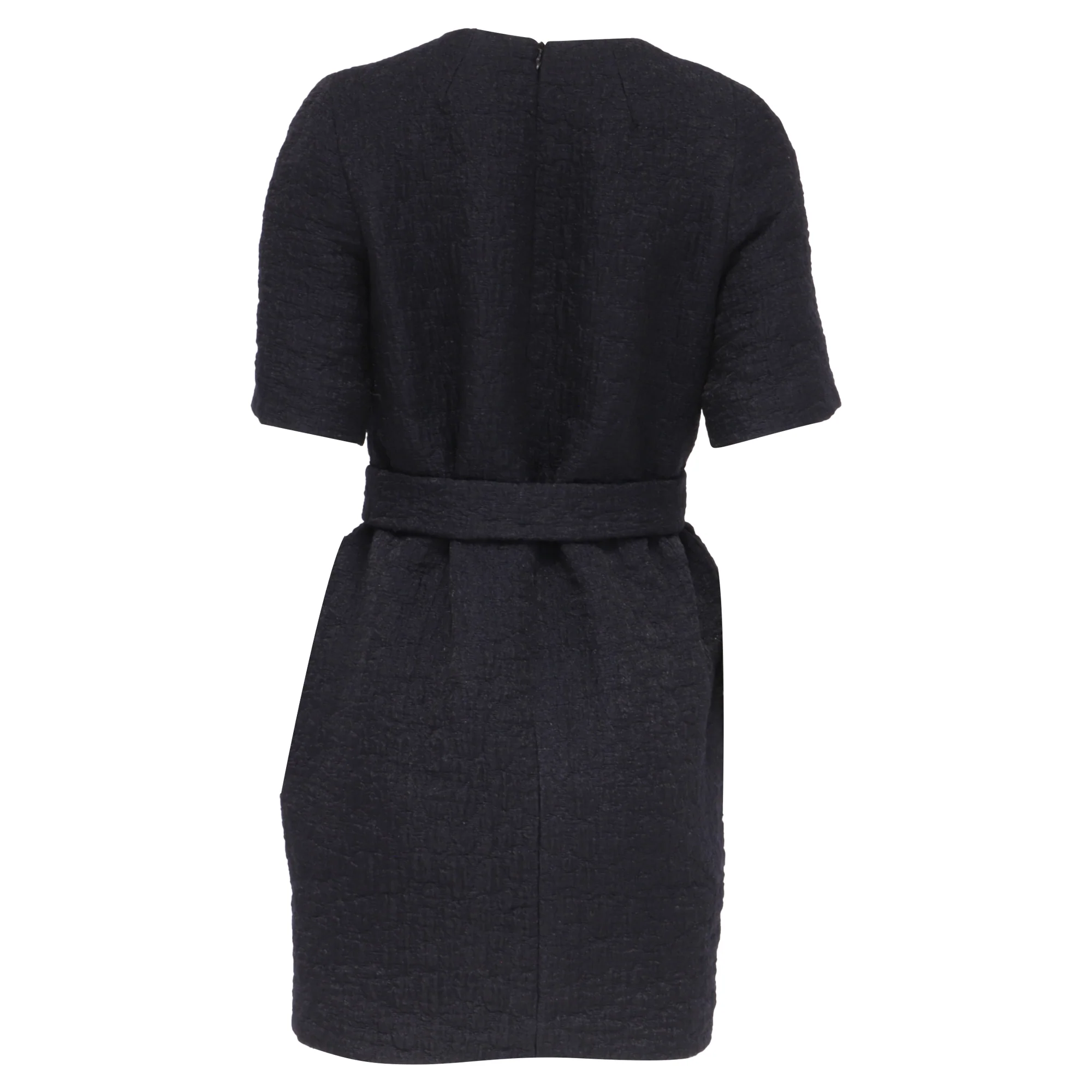 Victoria Victoria Beckham Belted Dress in Black Wool - Image 4