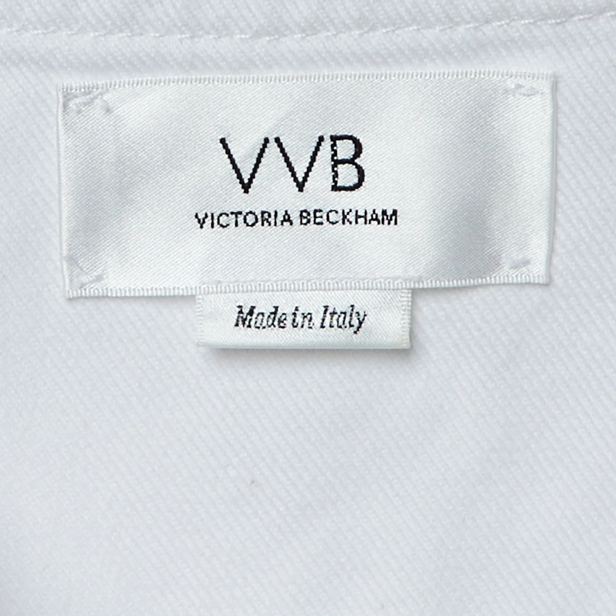 Victoria Victoria Beckham White Denim Button Front Mini Dress - Image 5