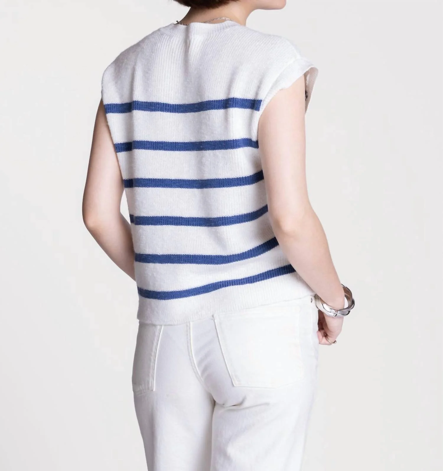 Vienne Crewneck Top In Navy - Image 2