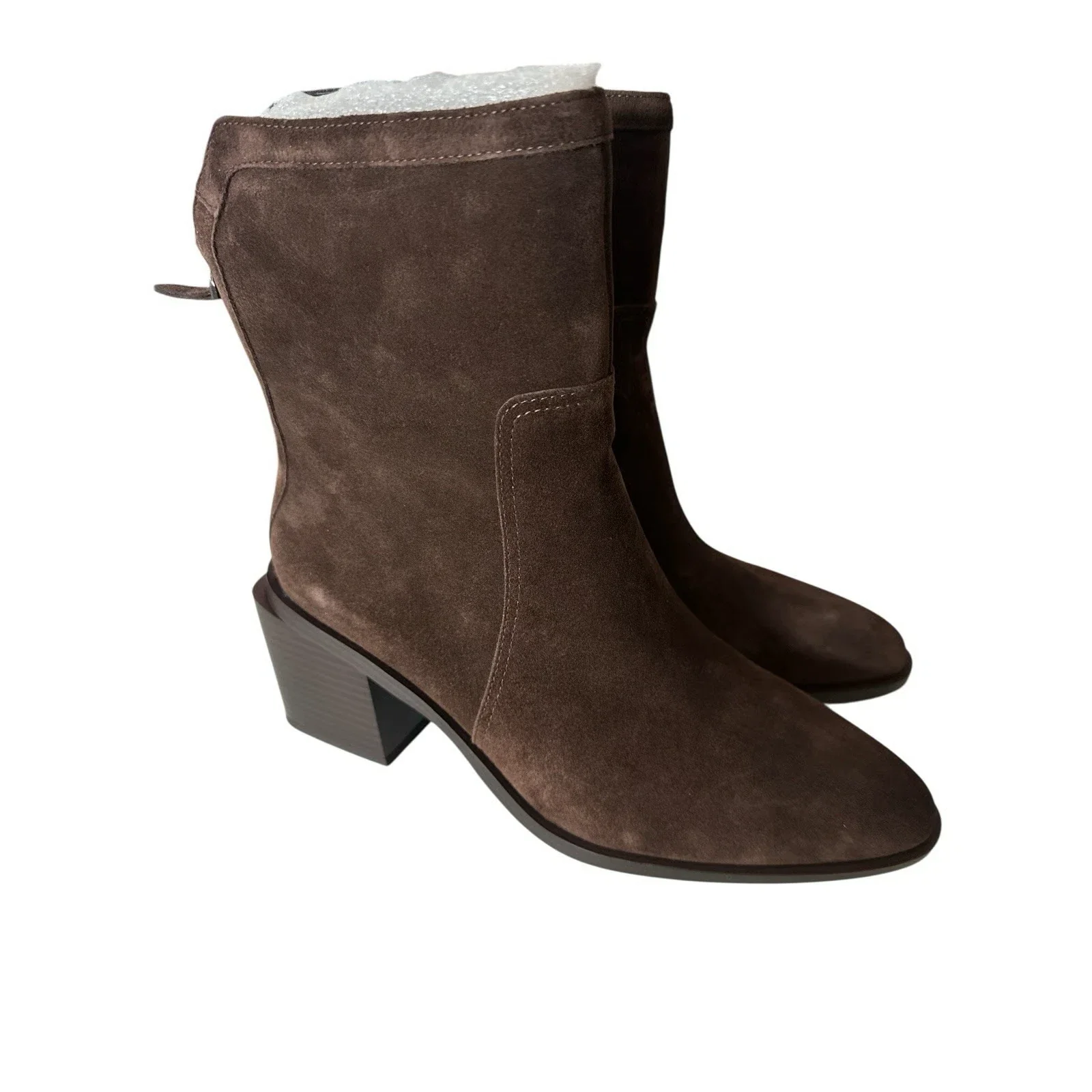 Vince Camuto 0304VC1078 Women's Brown Suede Pointed Toe Mid-Calf Boots HAWK523