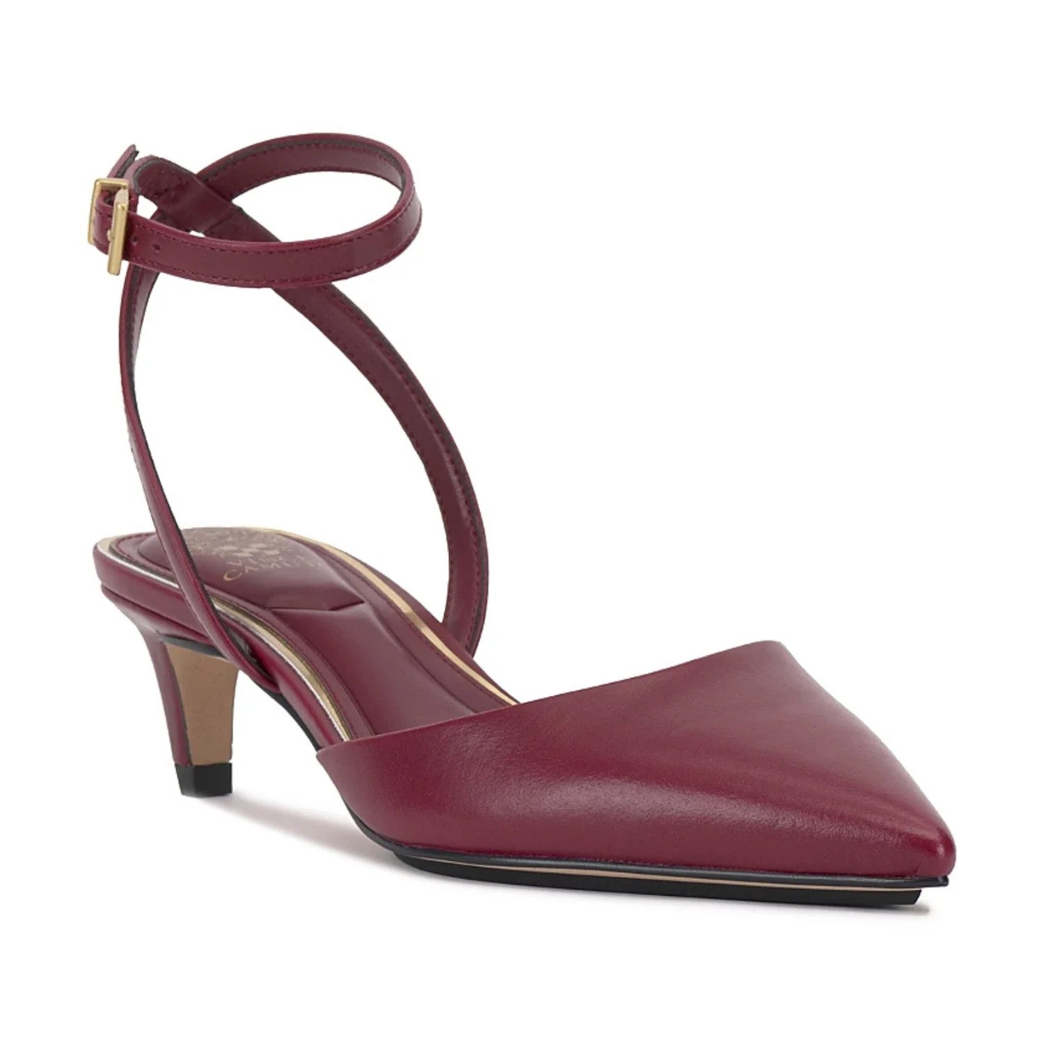 Vince Camuto Irva Pump Women's Chianti Pointed Toe Kitten Heel HTAT1142 - Image 2