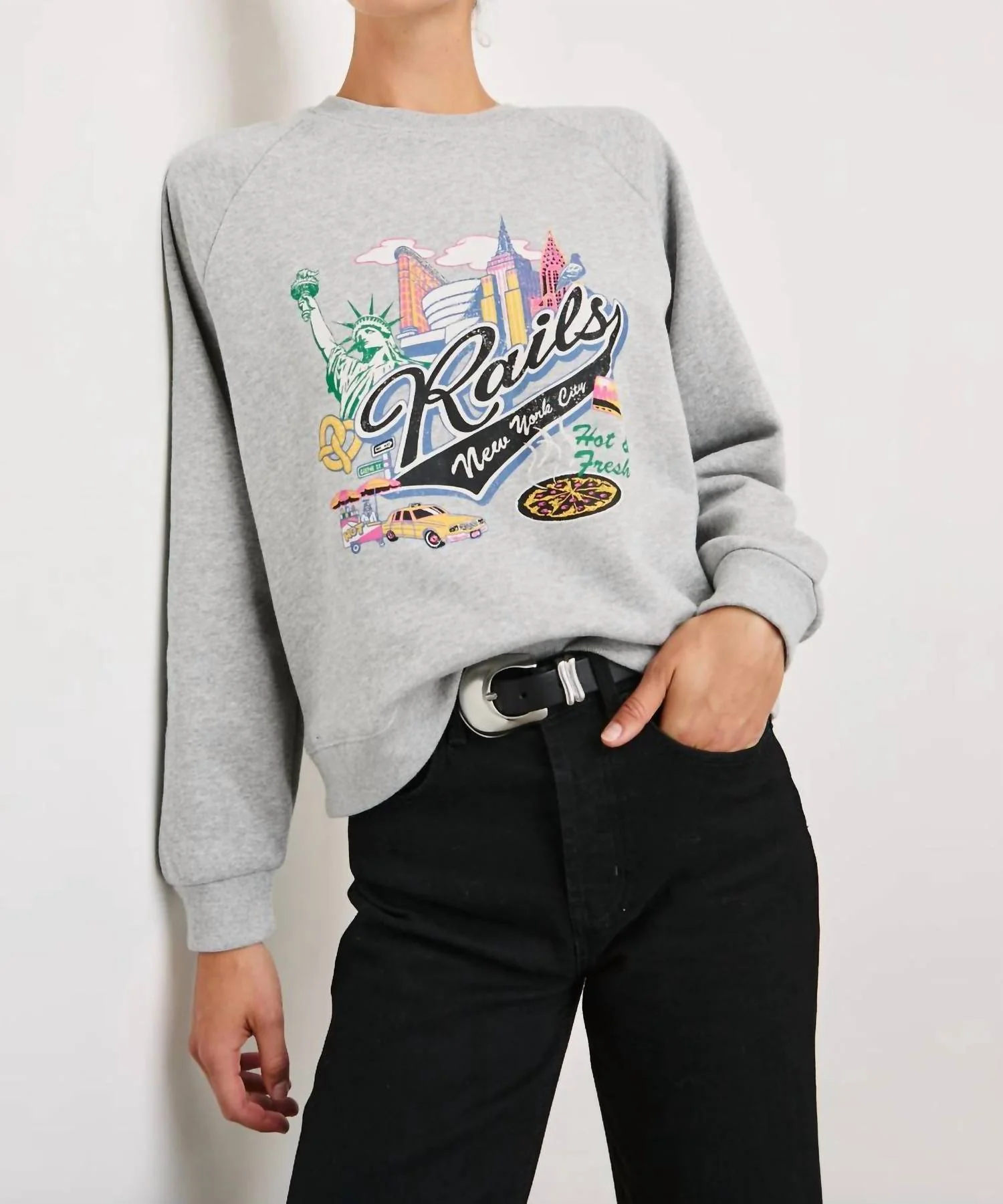 Vintage Raglan Sweatshirt In Rails New York - Image 2