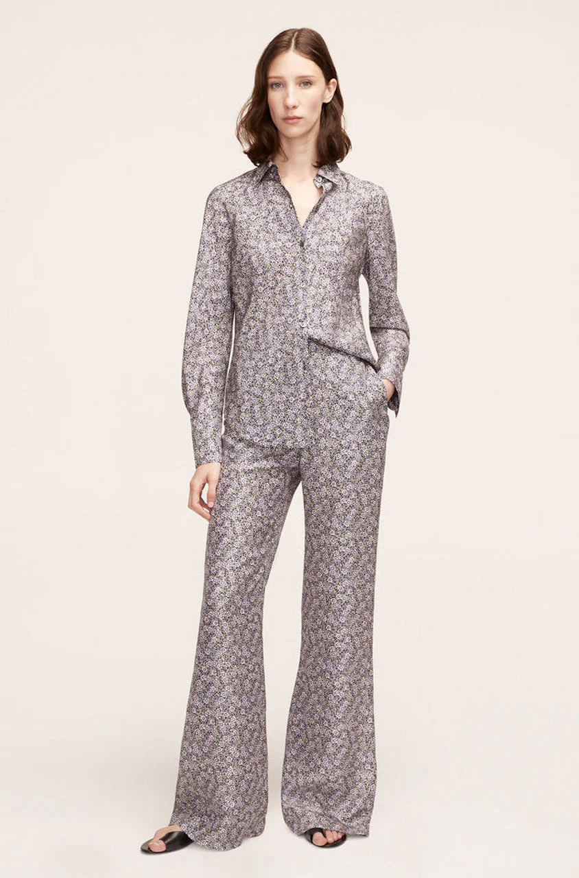 Violet Fleur Silk Pajama Pant - Image 3