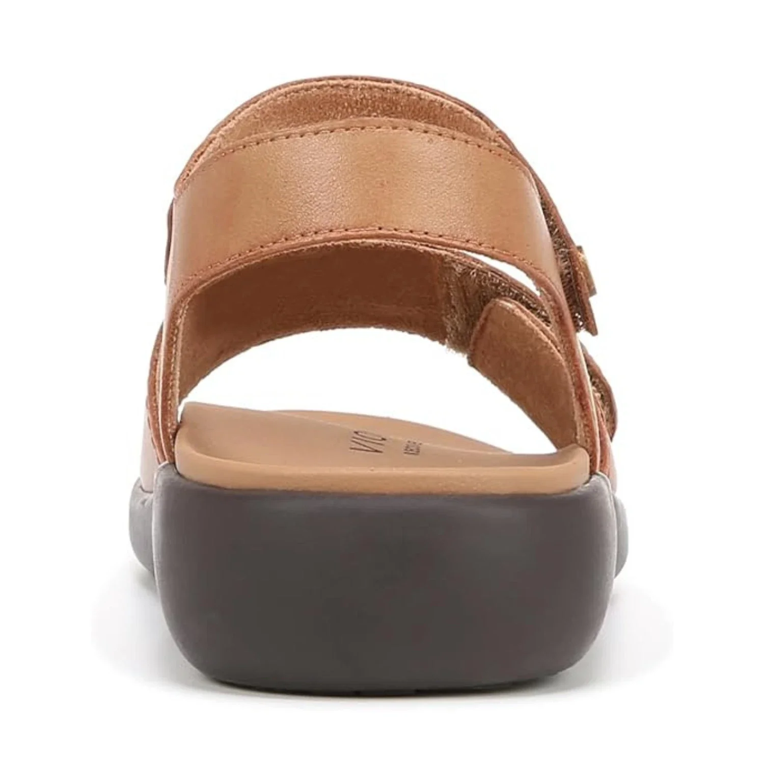 Vionic Awaken Sandals Women's Brown Leather Round Toe Ankle Strap HTAT1135 - Image 4