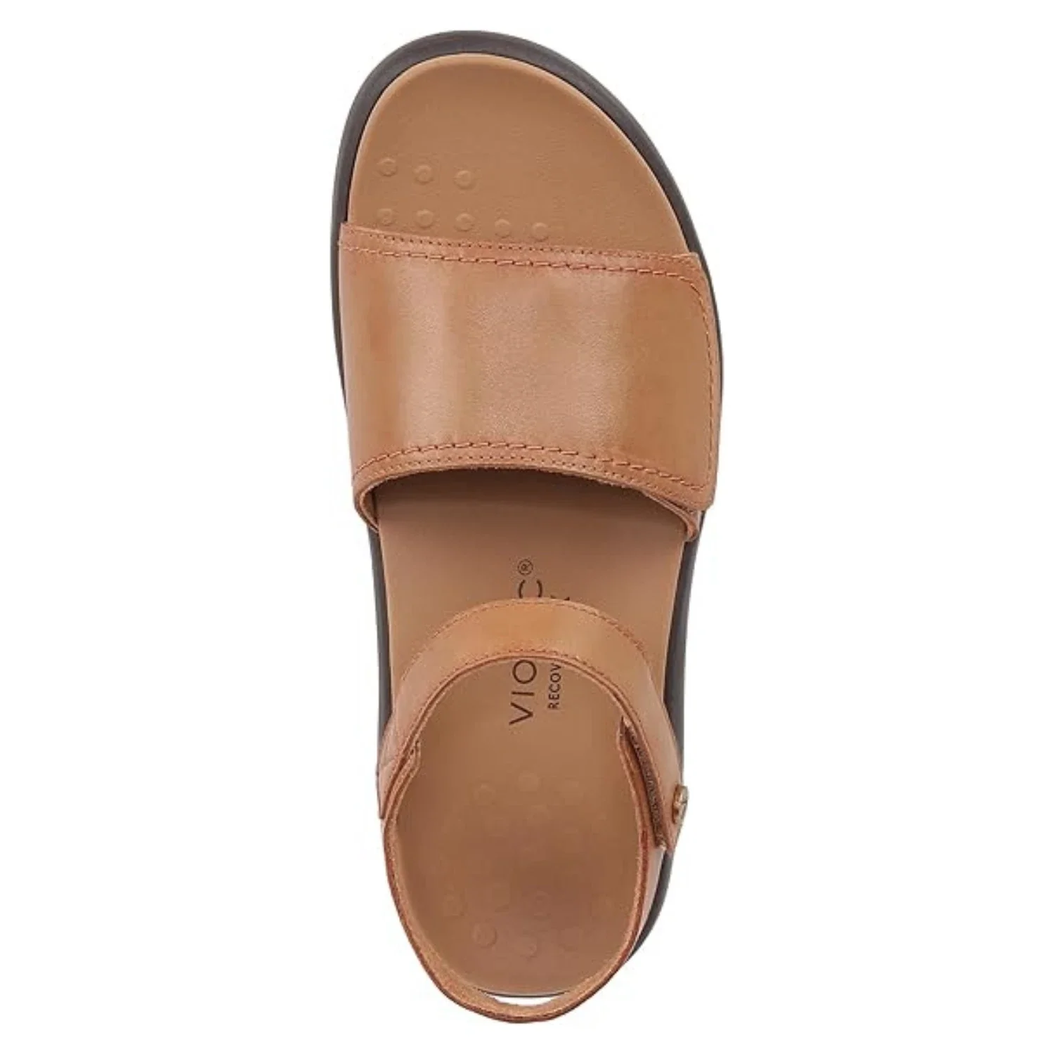 Vionic Awaken Sandals Women's Brown Leather Round Toe Ankle Strap HTAT1135 - Image 5