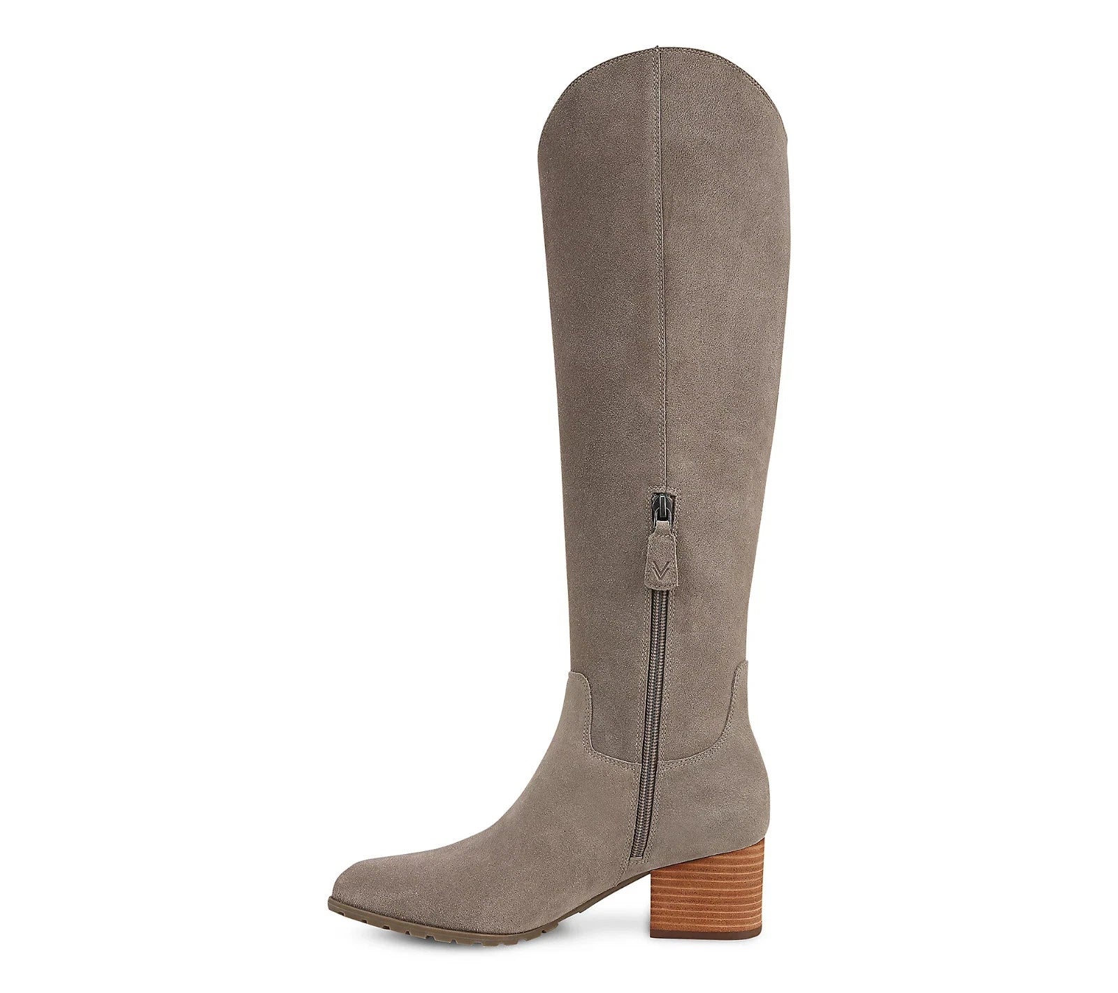 Vionic Bixby Boots Women's Wide Stone Suede Block Heel Knee High HAWK3085 - Image 3