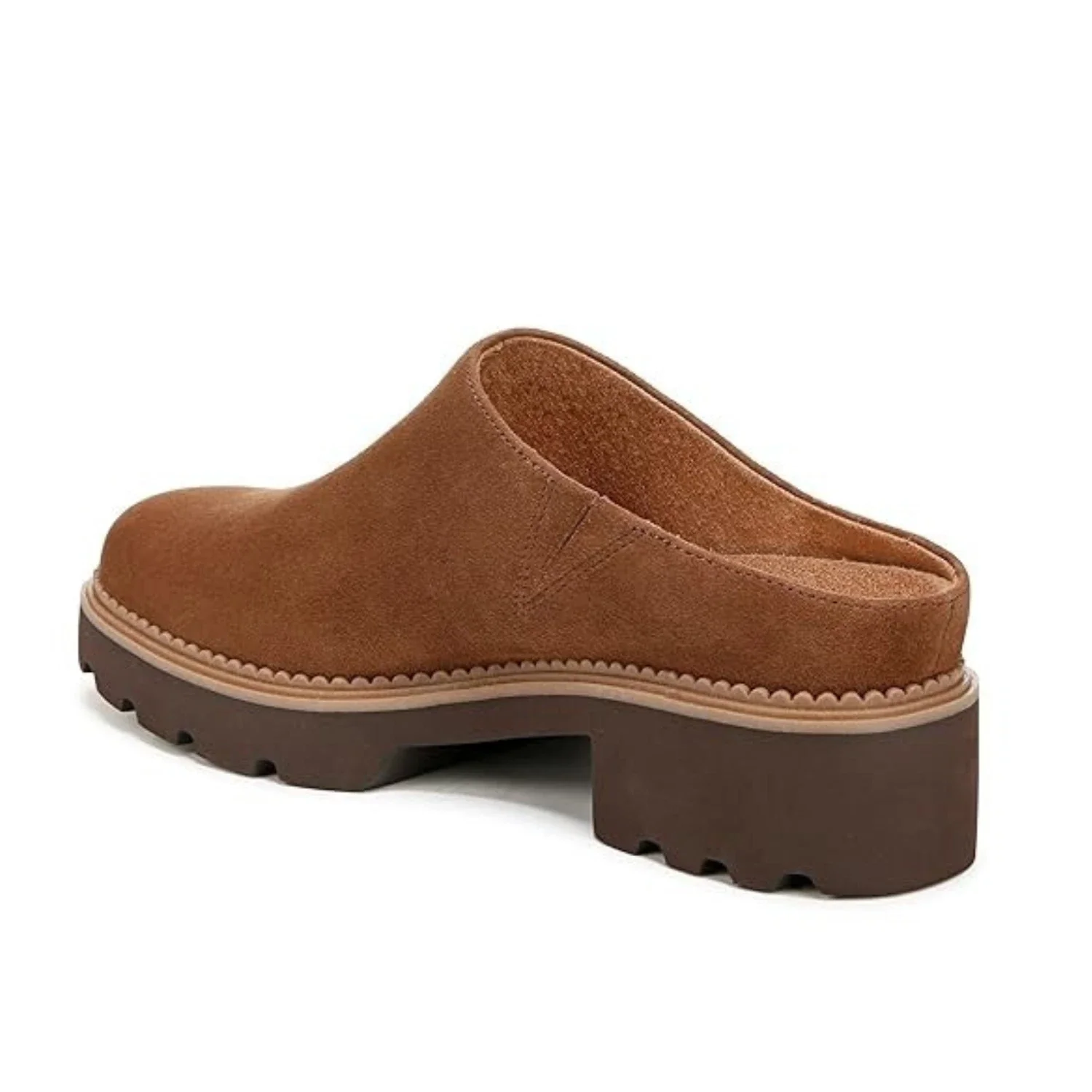 Vionic Fairfax Clogs Women's Brown Suede Square Toe Slip-On Shoes RHS8254 - Image 2