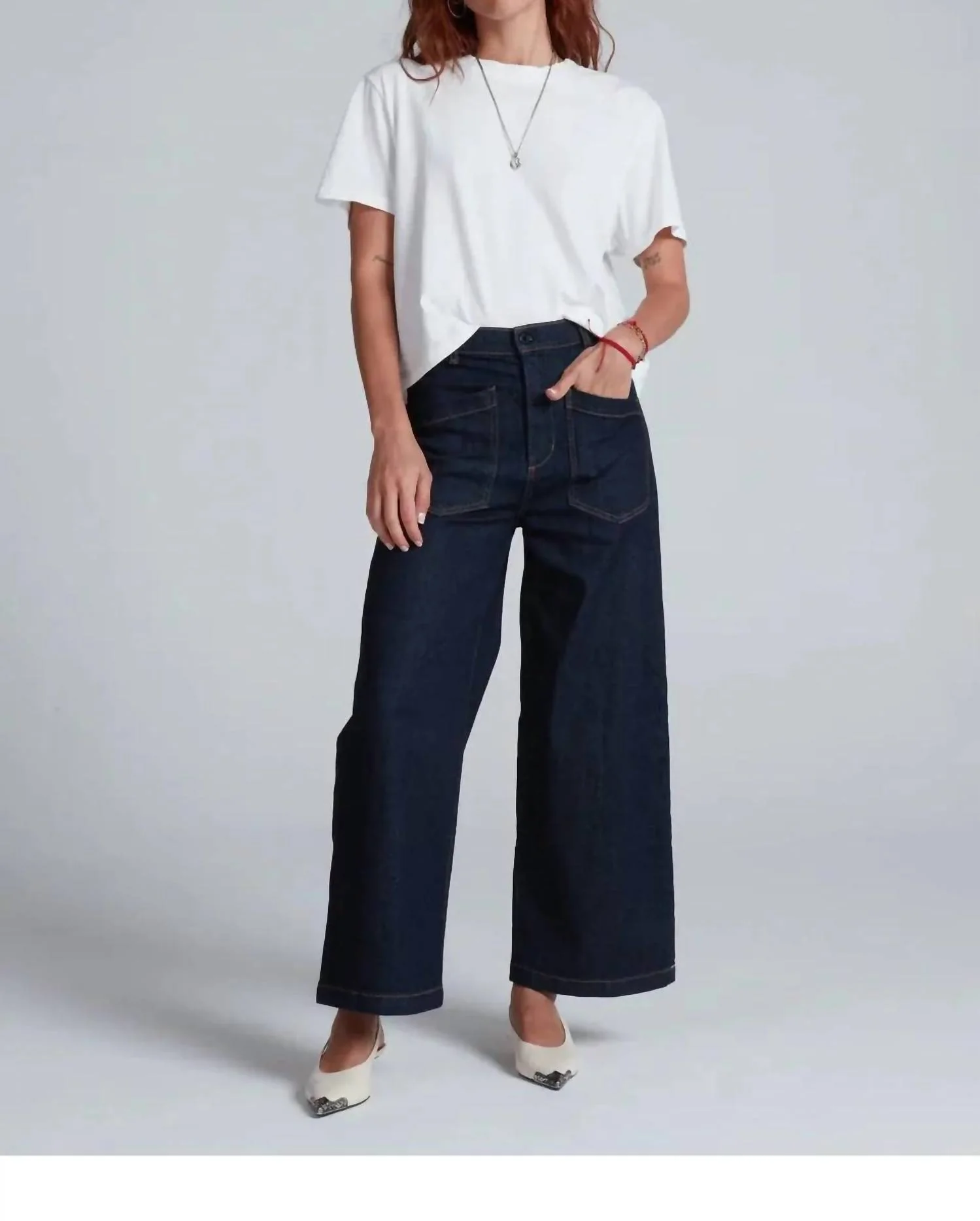 Virginia Wide Leg Jeans In Indigo Resin