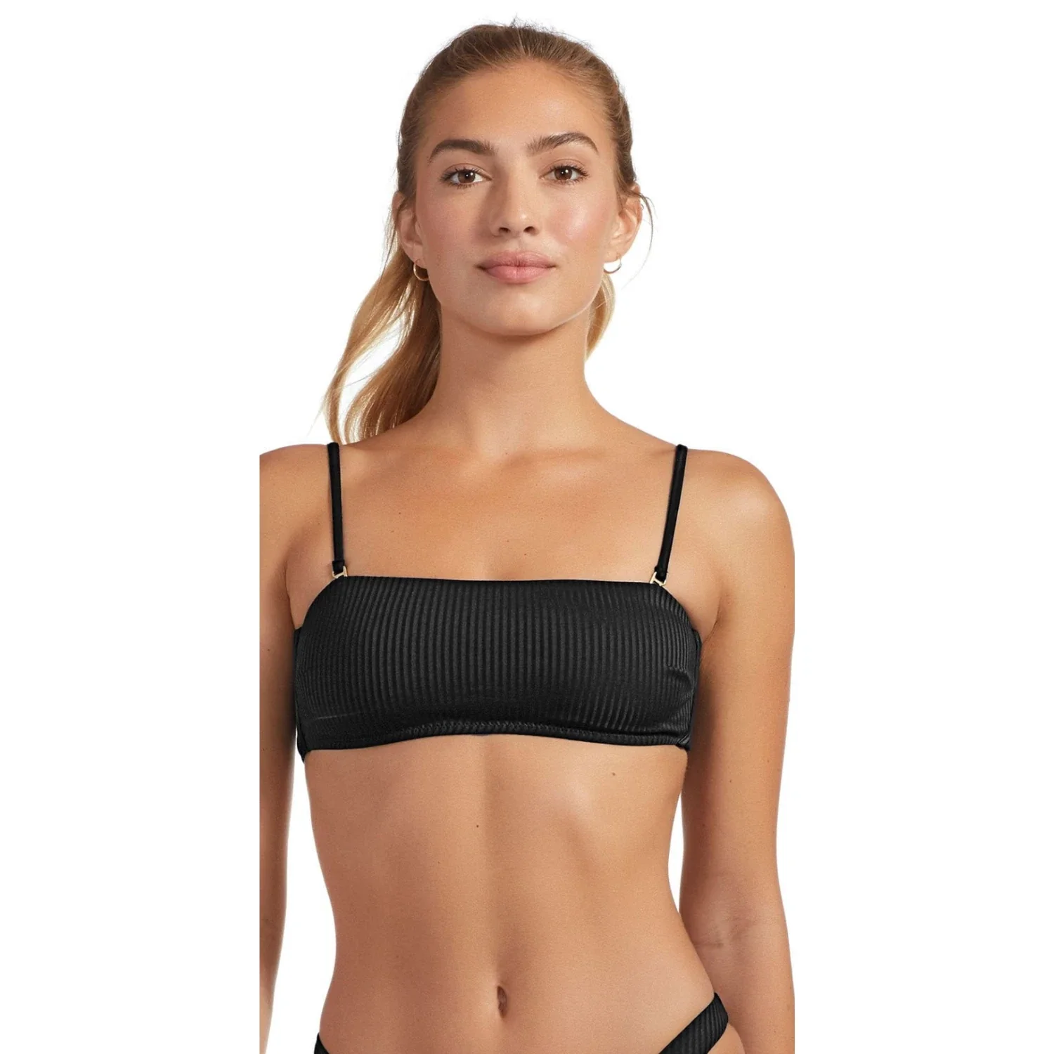 Vitamin A Mila Bandeau Top Womens Black EcoRib Stretch Swimwear Beachy JZZ377 - Image 3