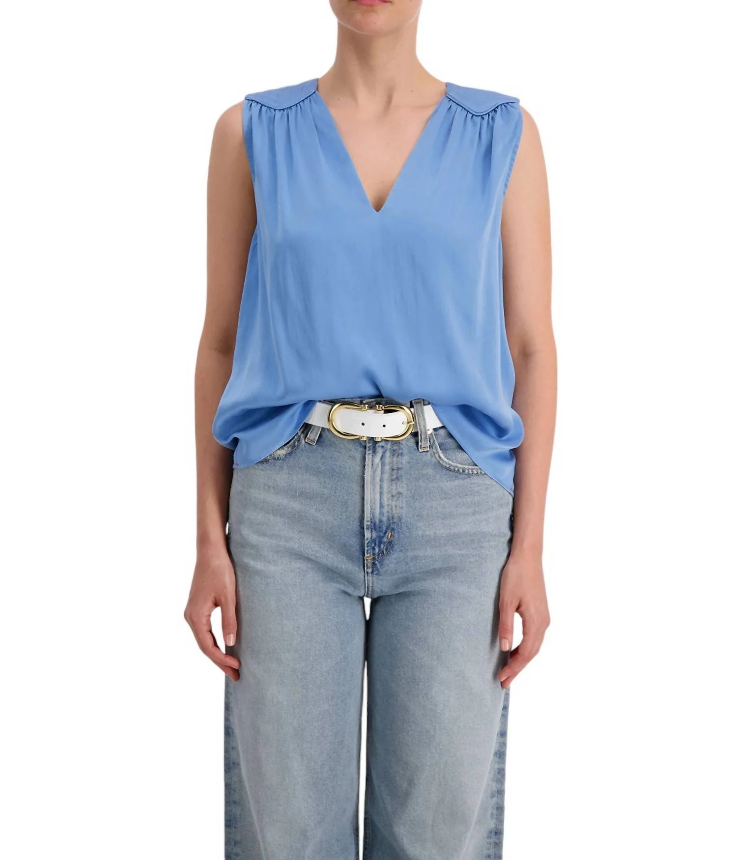 Vivi Top In Blue Pearl - Image 2