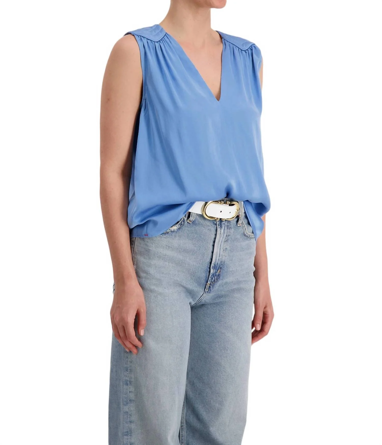 Vivi Top In Blue Pearl - Image 3