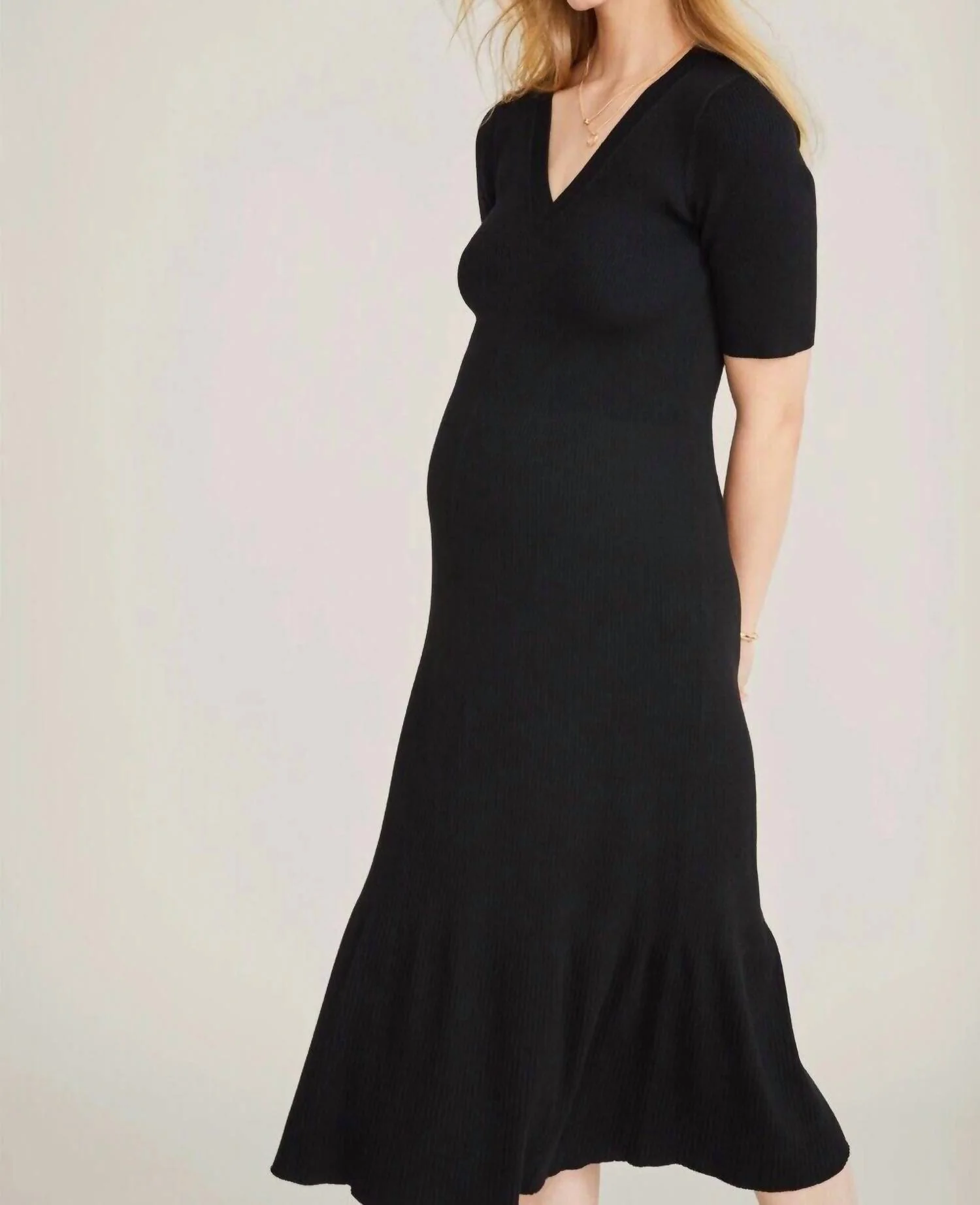 Vivienne Maternity Dress In Black - Image 3
