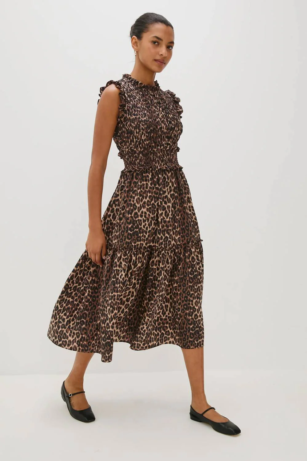 Vivier Midi Dress In Brown Nala