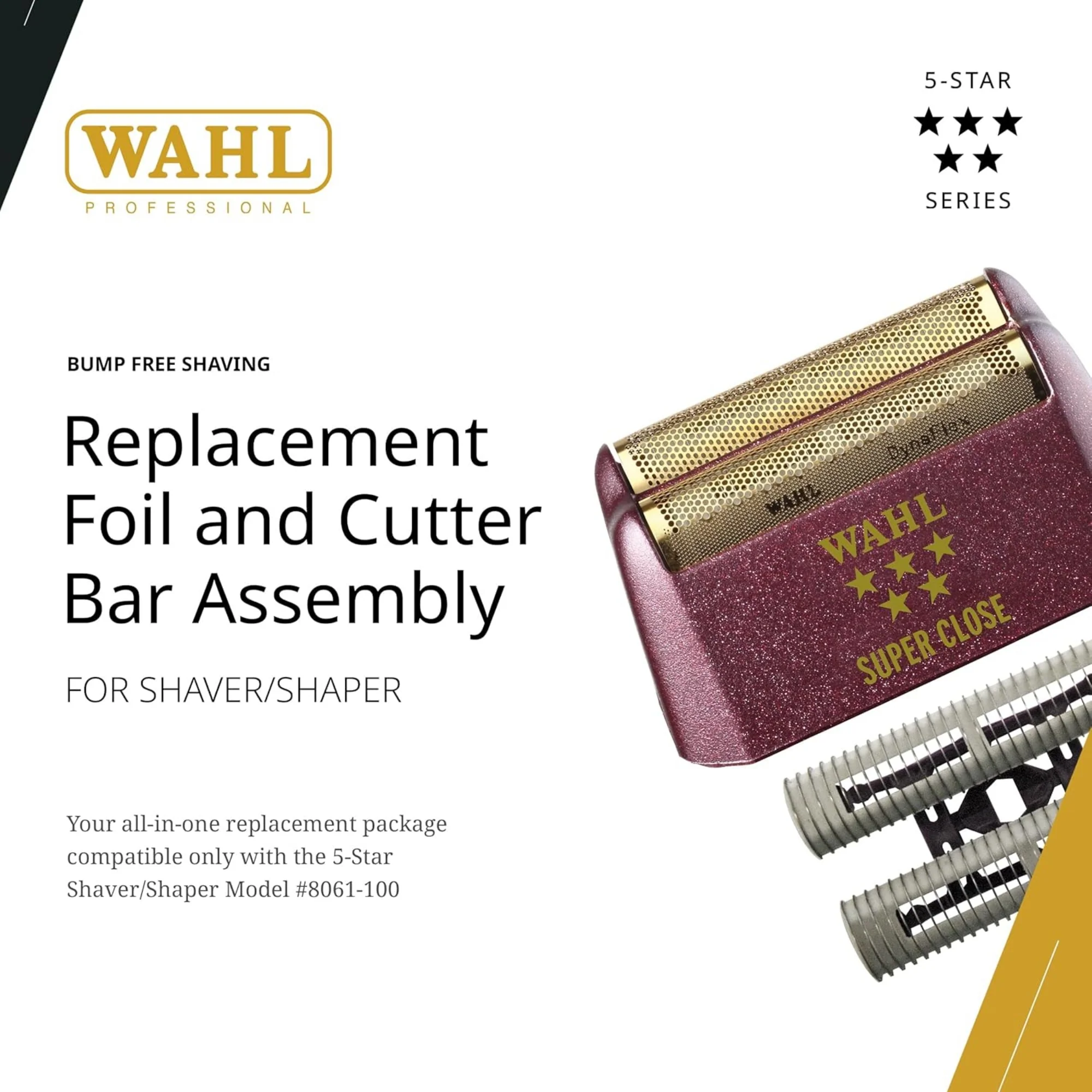 Wahl 5 Star Shaver Replacement Foil & Cutter Gold Foil Assembly - 7031-100 - Image 4
