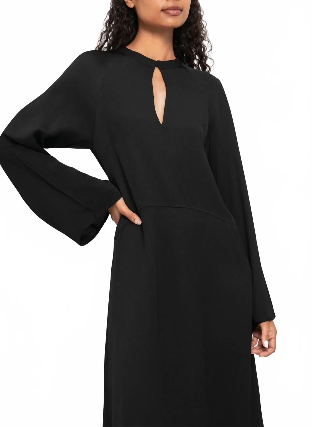 Walker Dress In Jet Black - Image 2