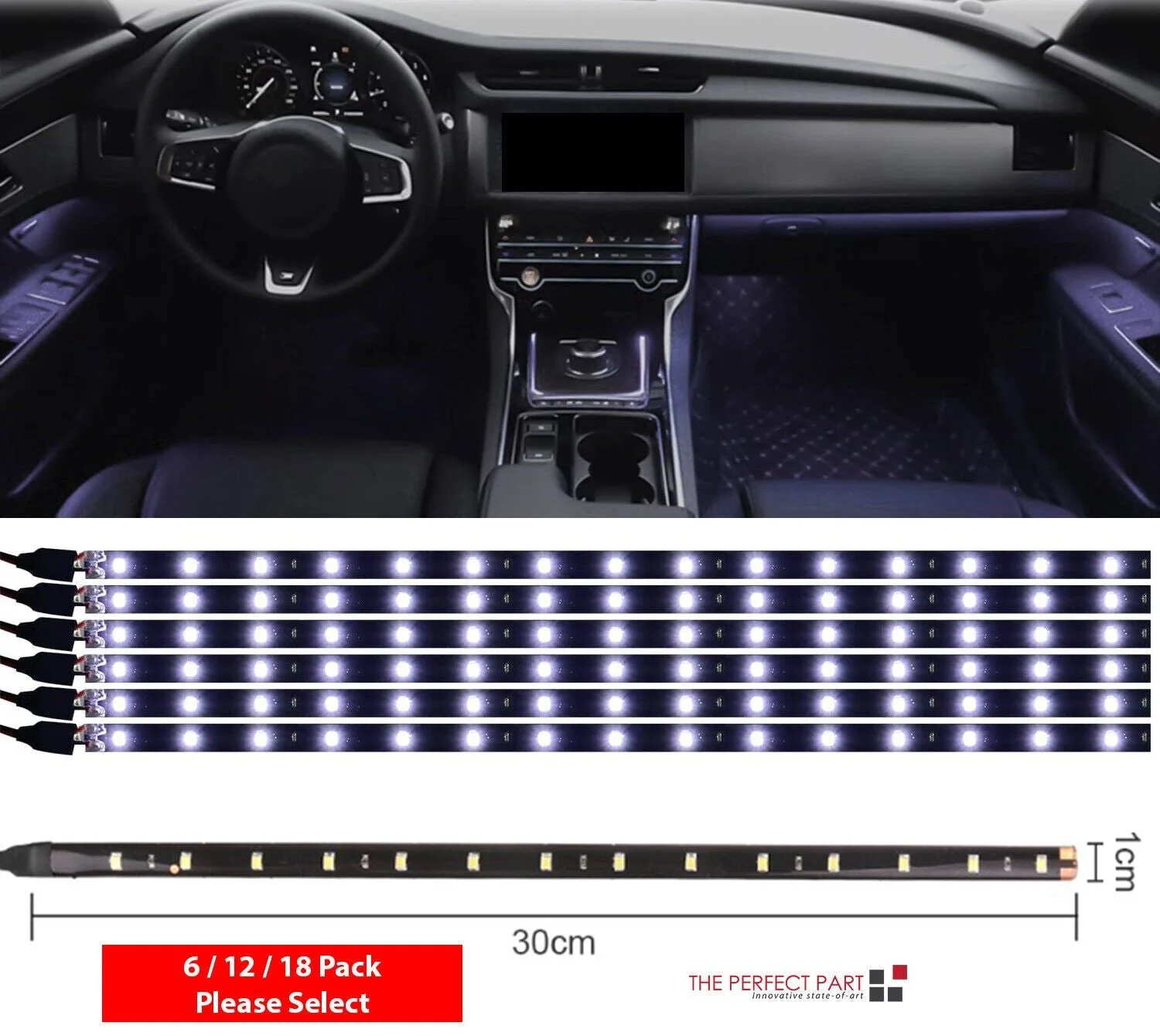 Waterproof 12''/15 DC 12V Motor LED Strip Underbody Light For Car Motorcycle - 18 pack - Image 2