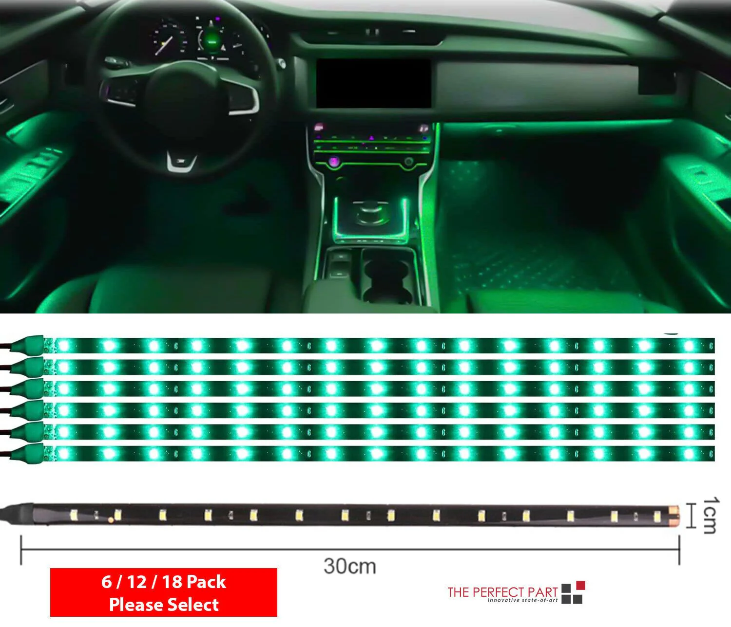 Waterproof 12''/15 DC 12V Motor LED Strip Underbody Light For Car Motorcycle - 18 pack - Image 6