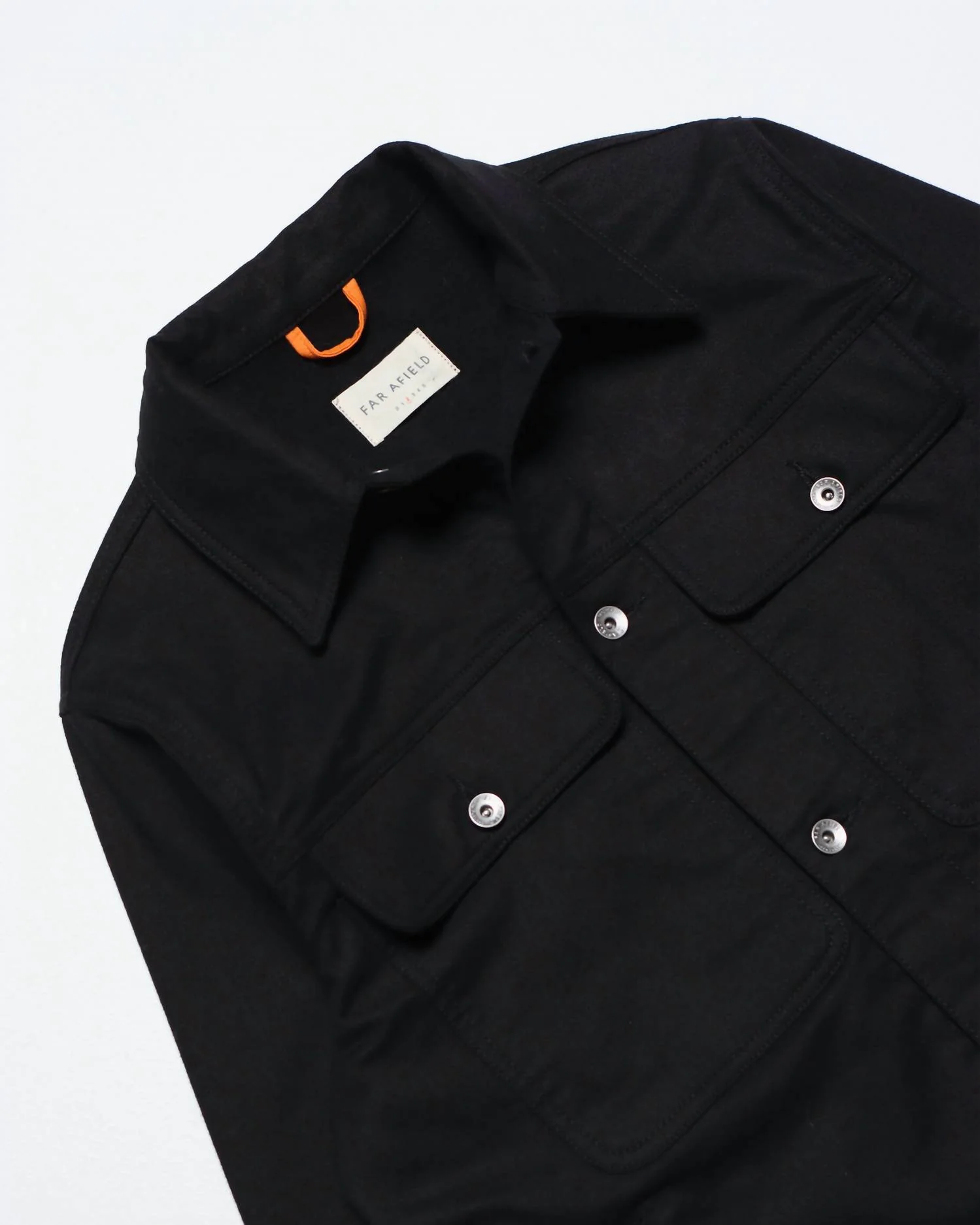 Watts Button Front Jacket In Black - Image 3