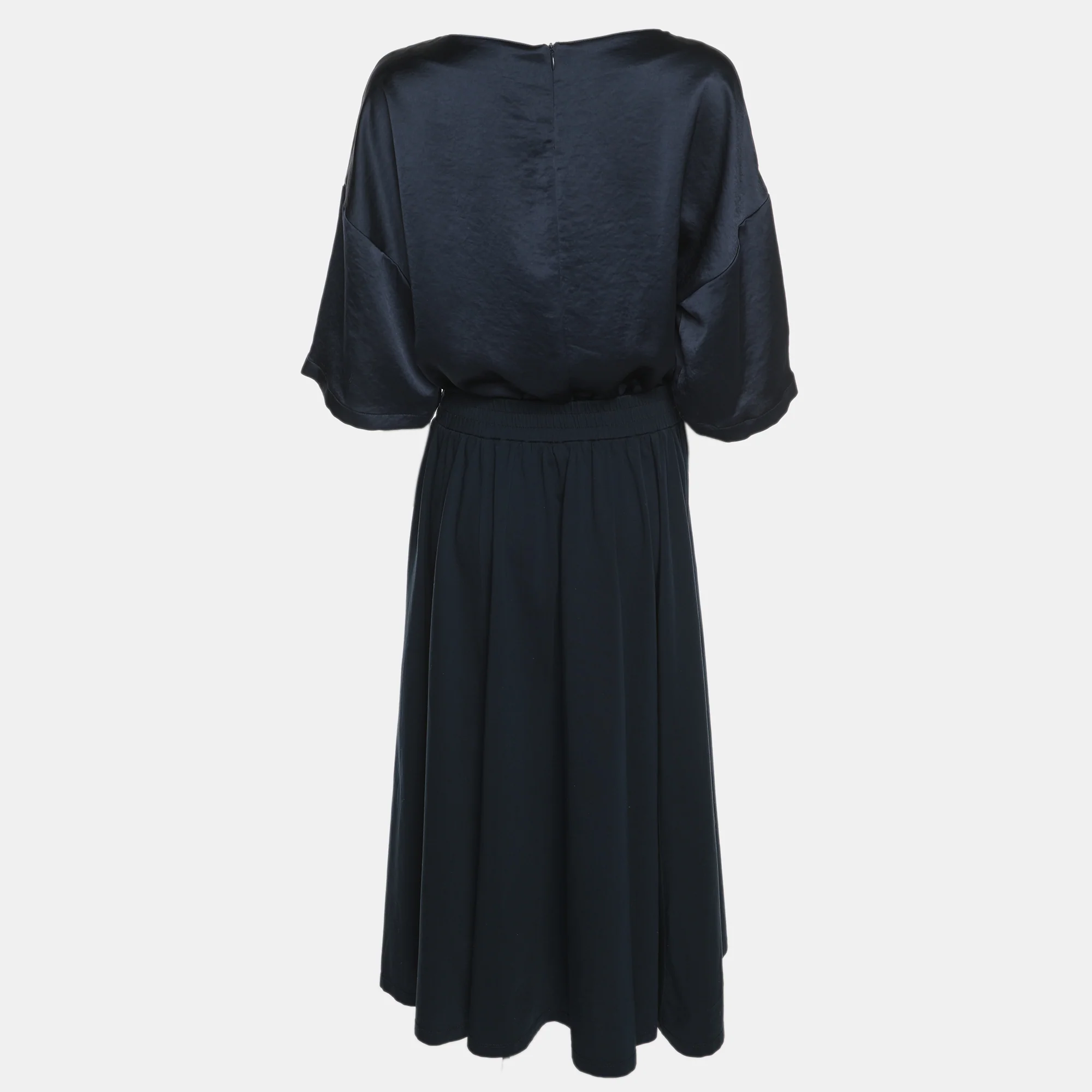 Weekend Max Mara Blue Satin Jersey Dress - Image 3