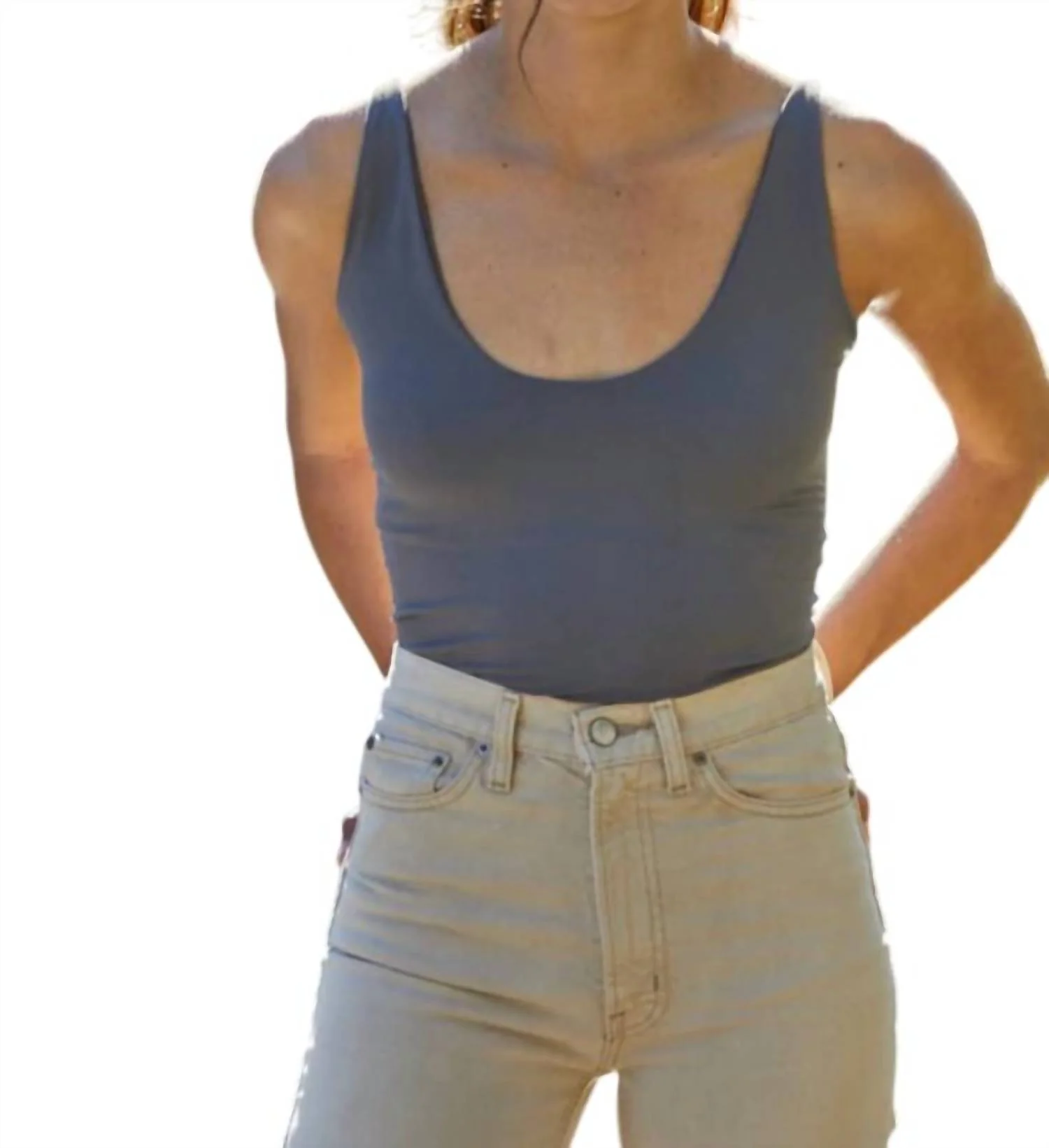 Well Loved Cami Top In Charcoal