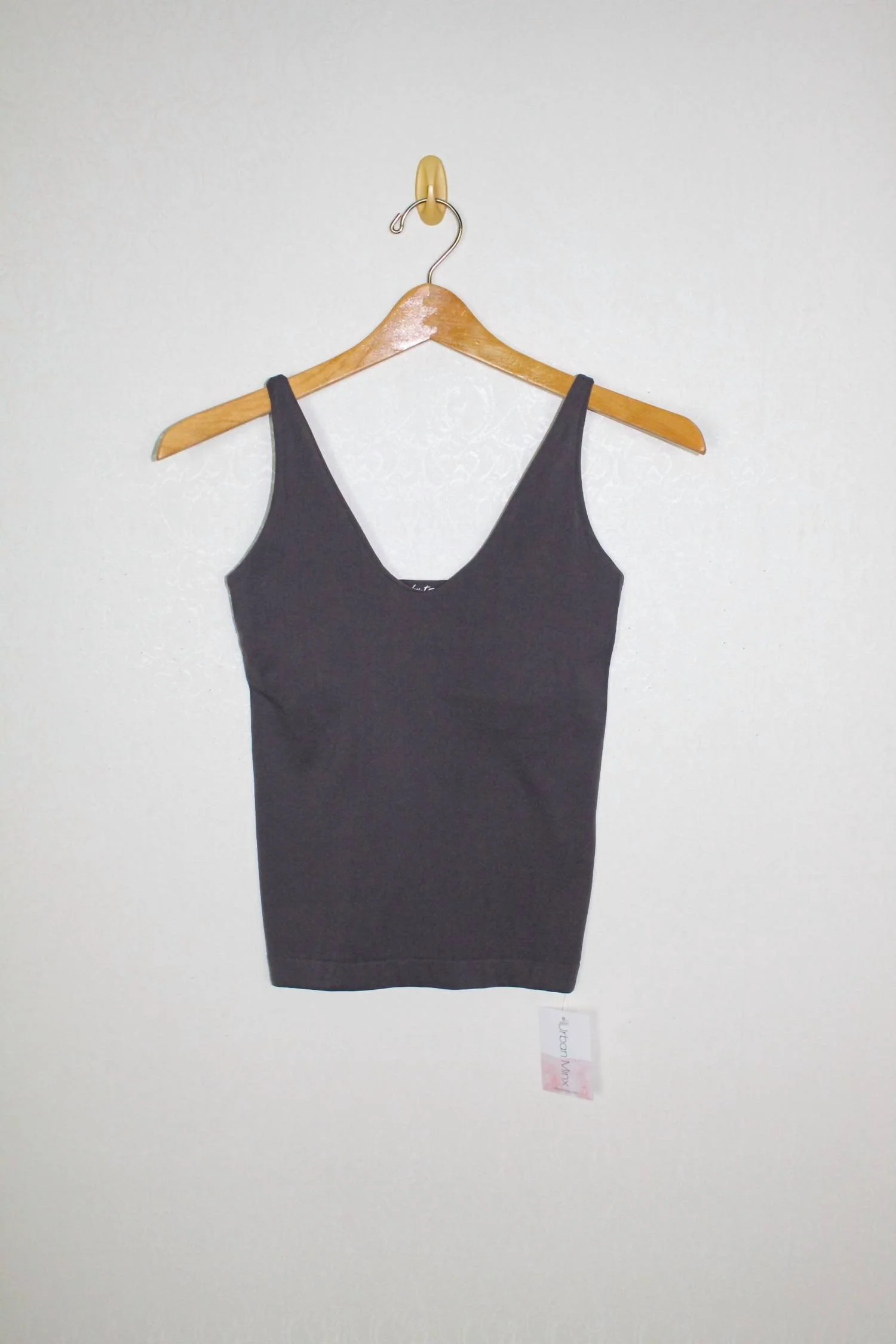 Well Loved Cami Top In Charcoal - Image 2