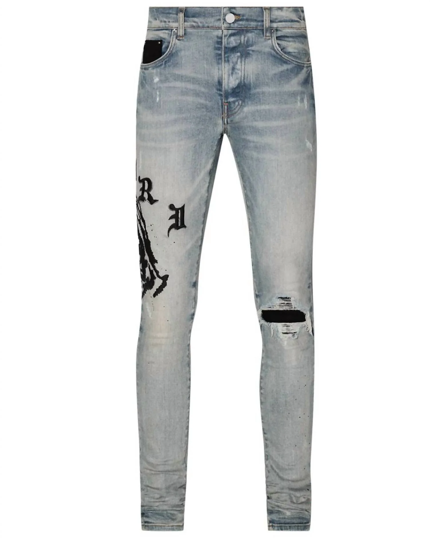 Wes Lang Reaper Logo Jeans In Clay Indigo - Image 2