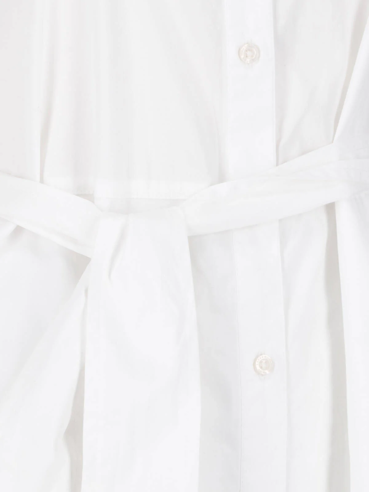 White Button-Down Tiered Skirt Dress - Image 4