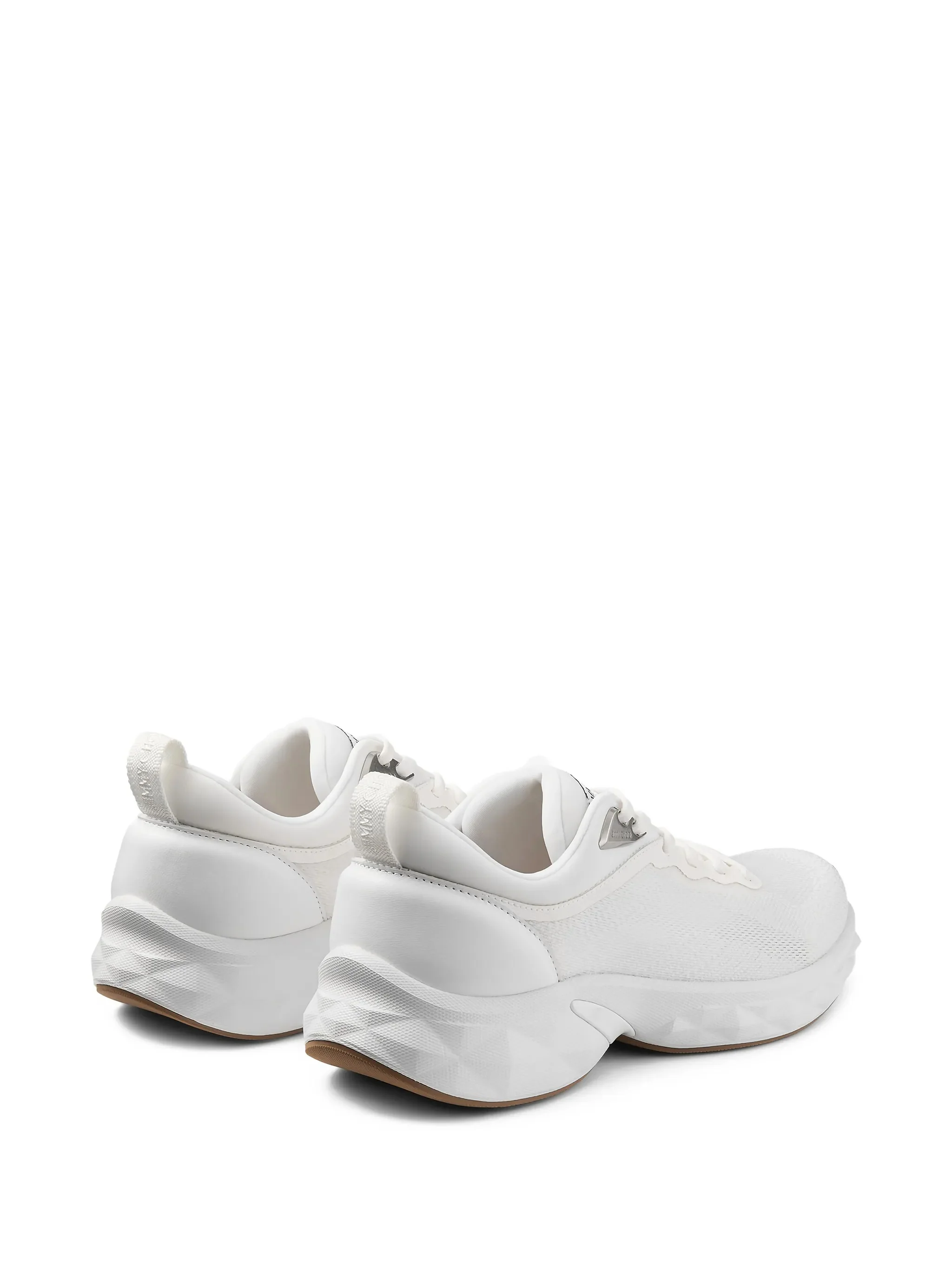White Diamond Sculpted Mesh Sneakers - Image 3