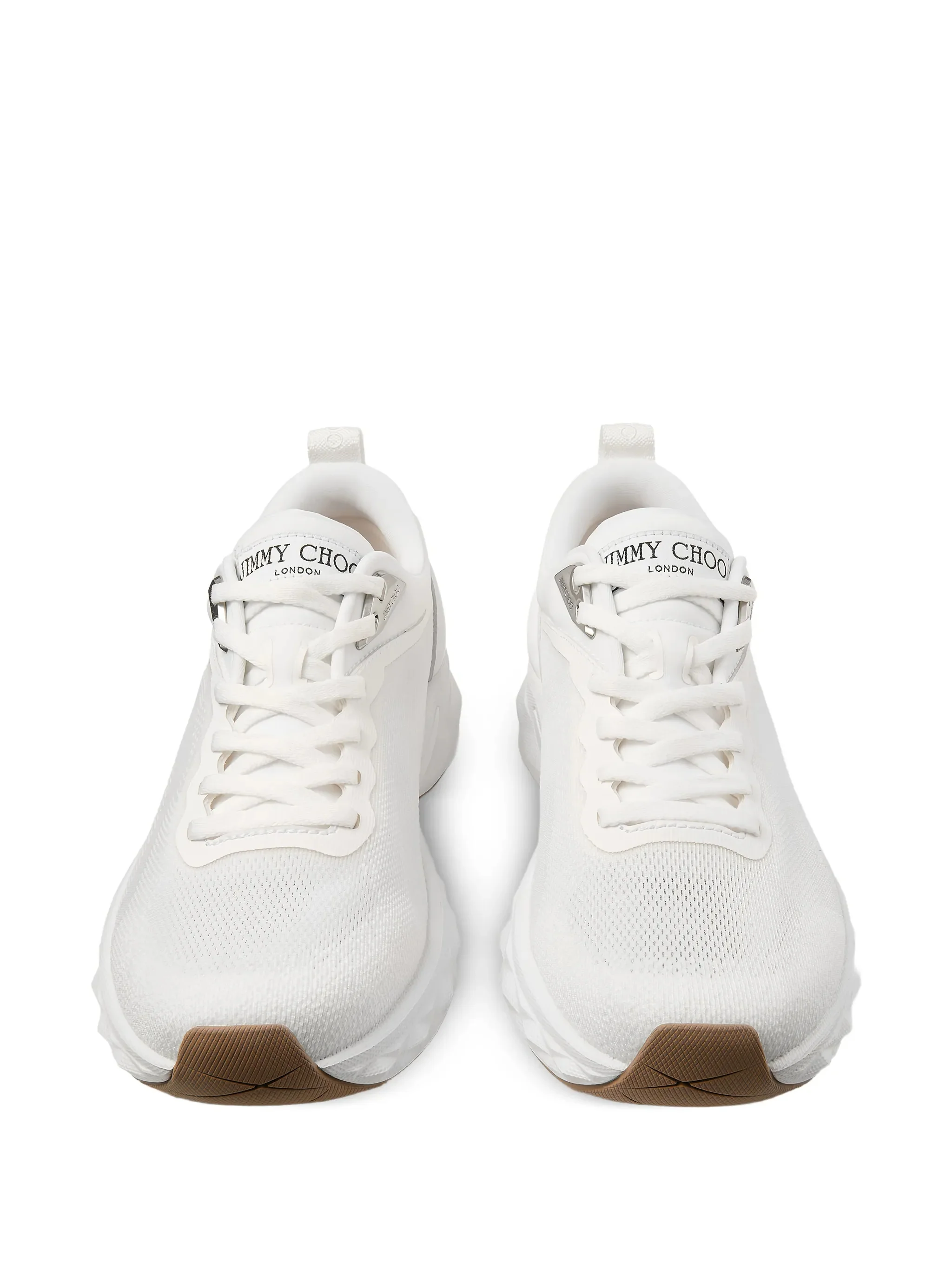 White Diamond Sculpted Mesh Sneakers - Image 4