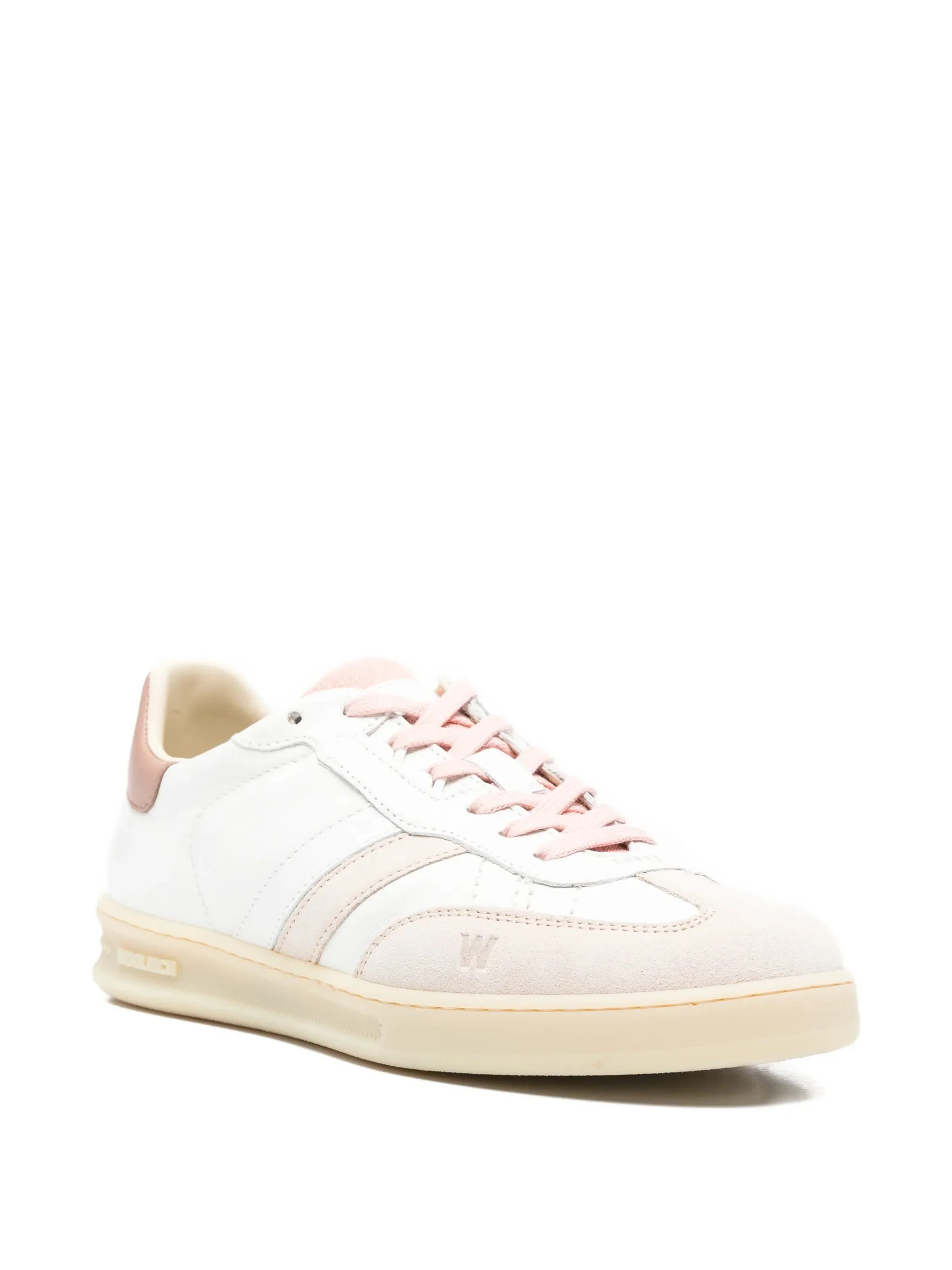 White Double U.T Cracked Calf Sneakers - Image 2