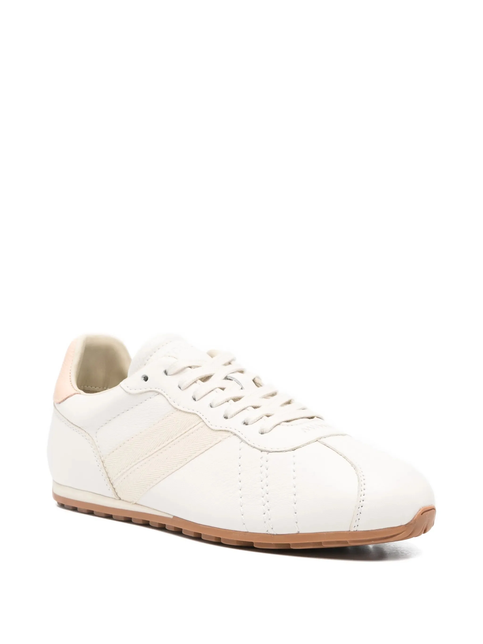 White Flat Seta Silk-Low-Profile Sneakers - Image 2