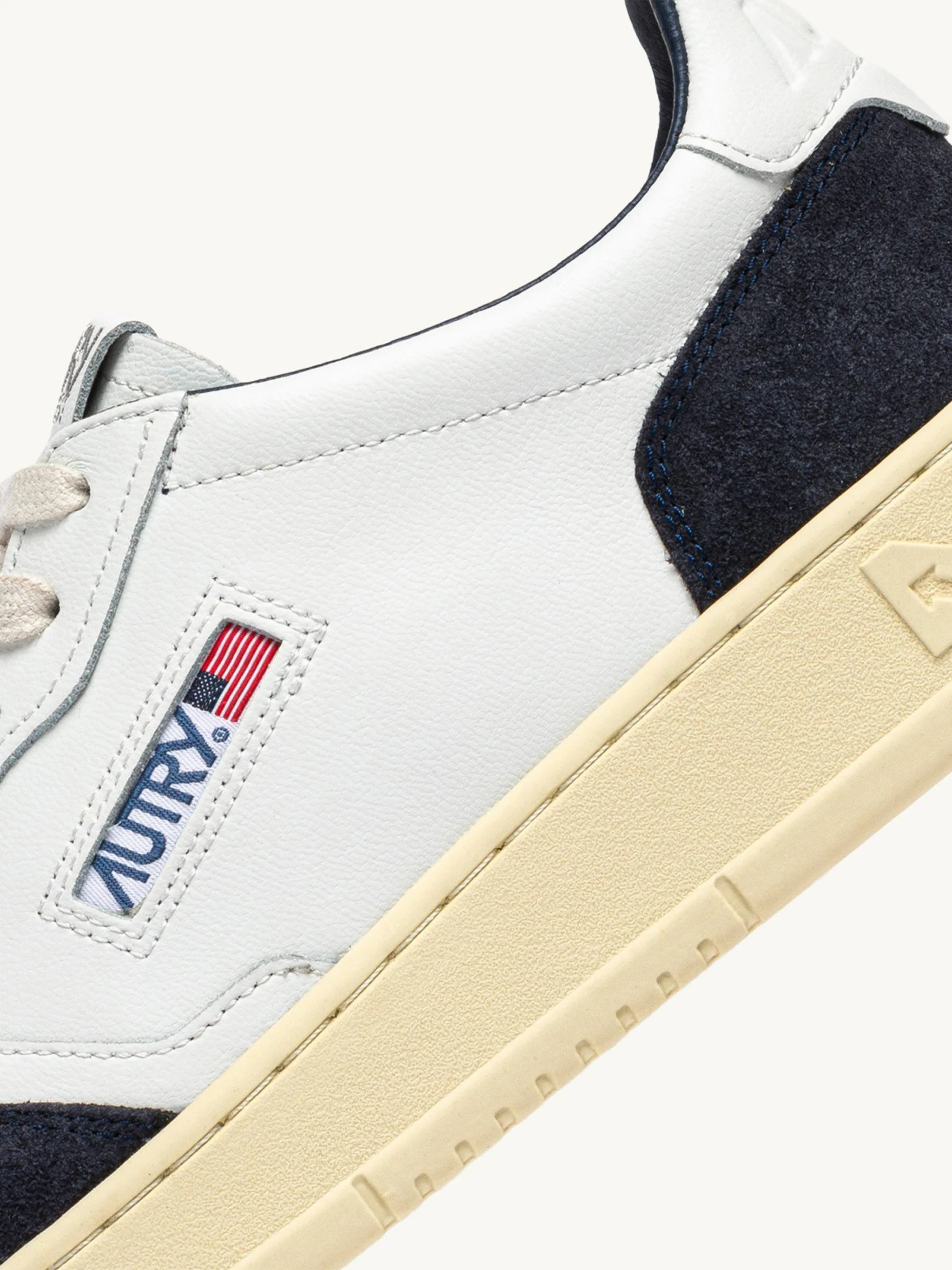 White Medalist Low Suede Leather Sneakers - Image 6